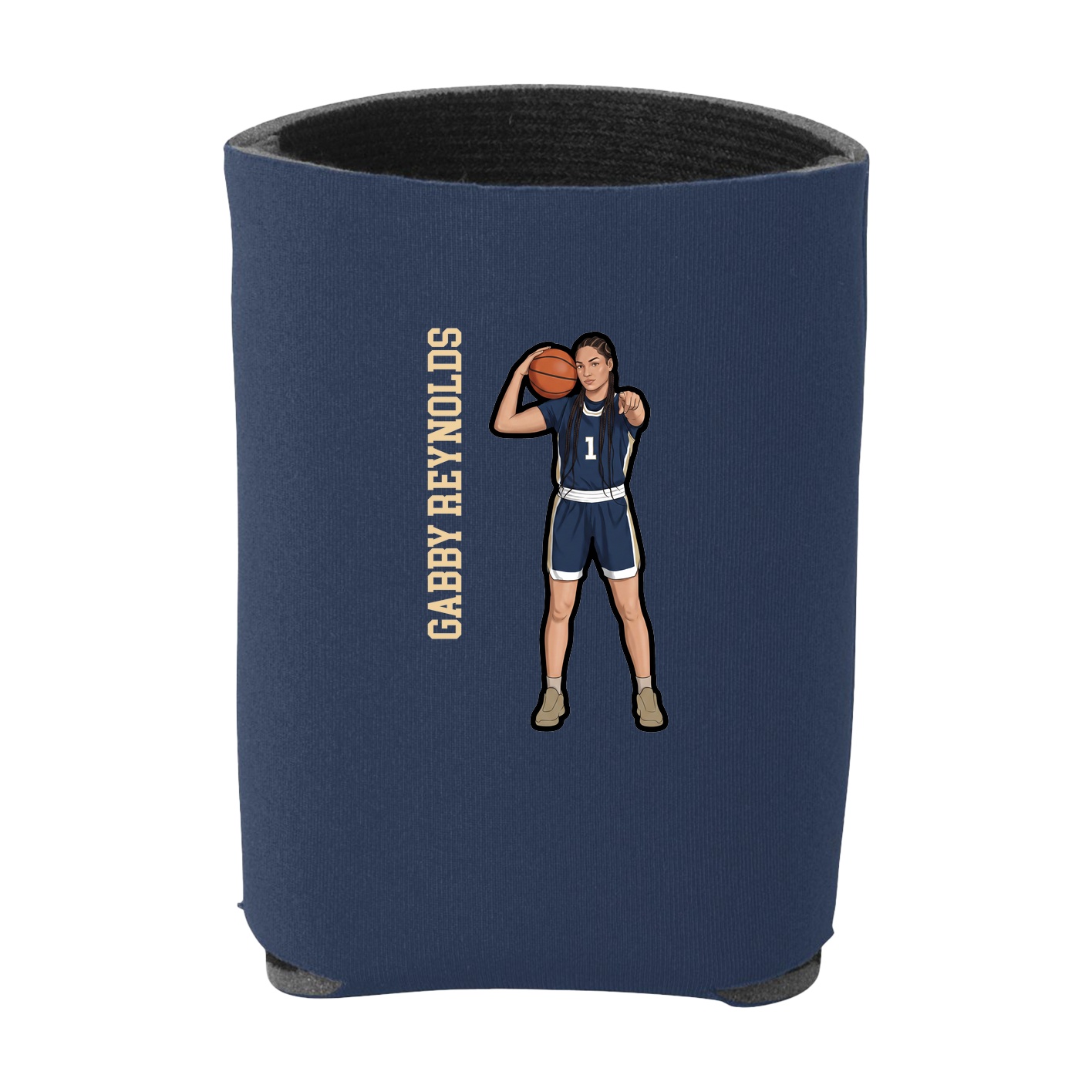 Can Holder — Name Vertical in Navy