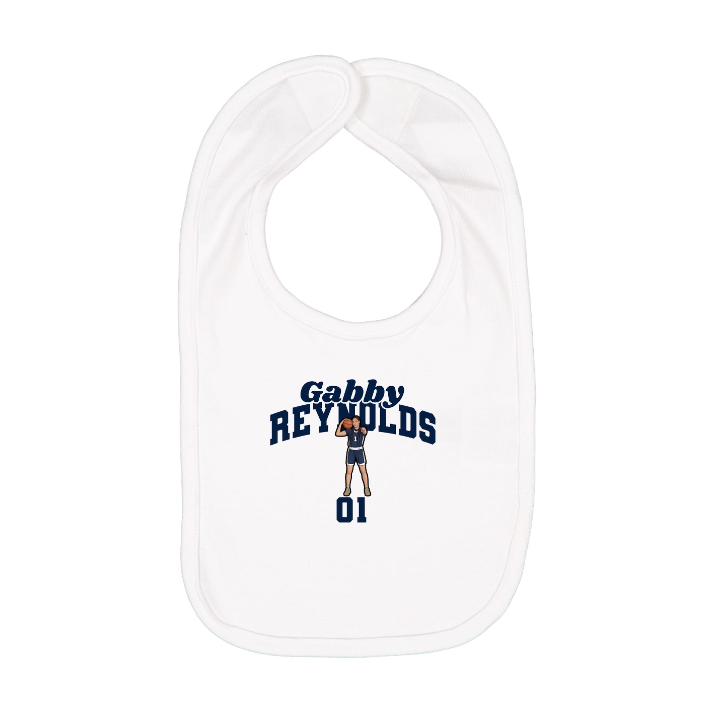 Infant Bib — Signature Arch in White