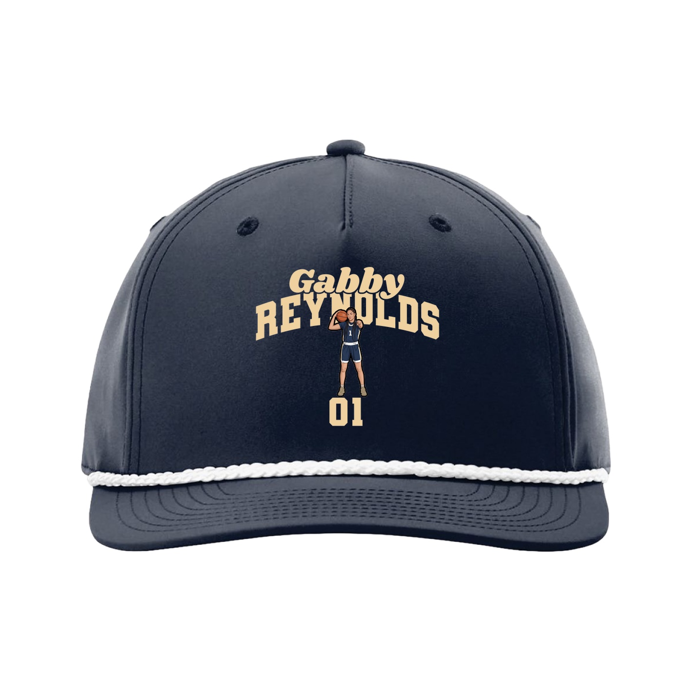 Five-Panel Classic Rope Cap — Signature Arch in Navy