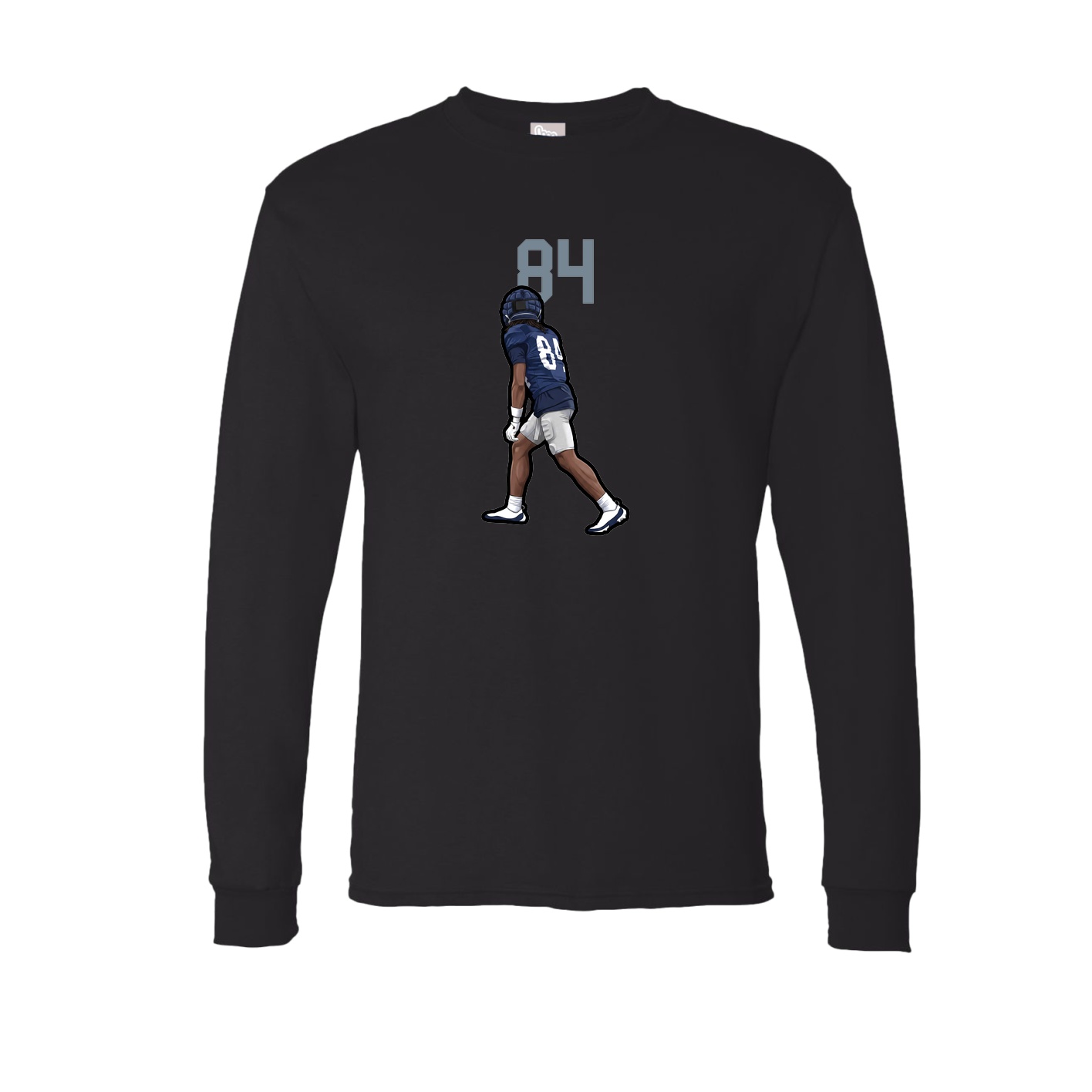 Long Sleeve Tee — Number Top in Black