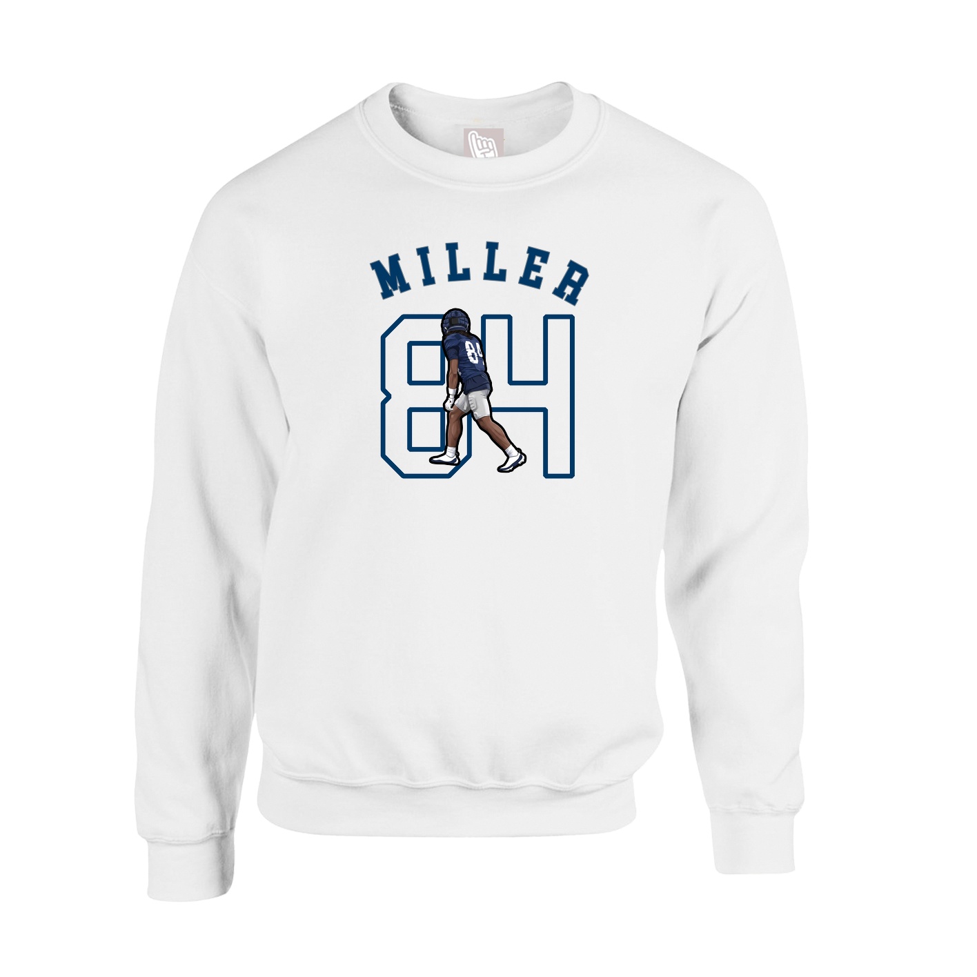 Fleece Crew — Shirsey Arch in White