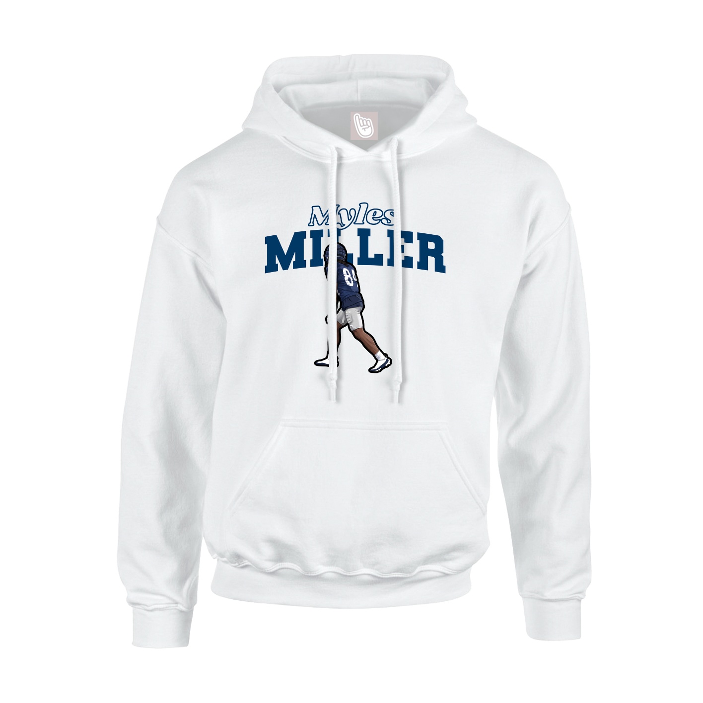Hoodie — Name Arch in White