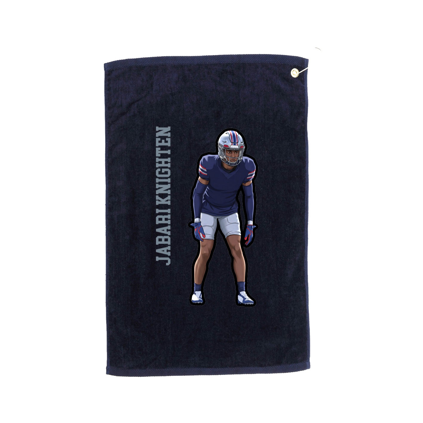 Golf Towel — Name Vertical in Navy