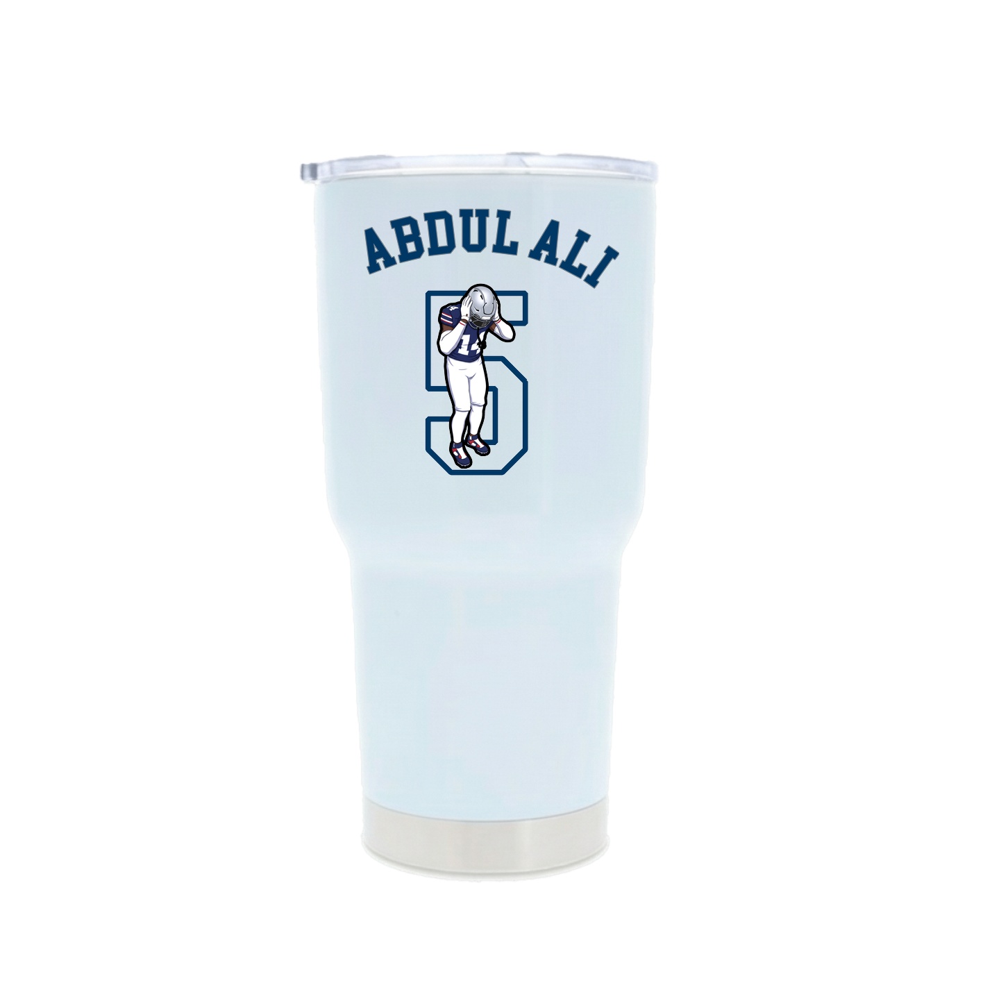 30oz Stainless Steel Tumbler — Shirsey Arch in White