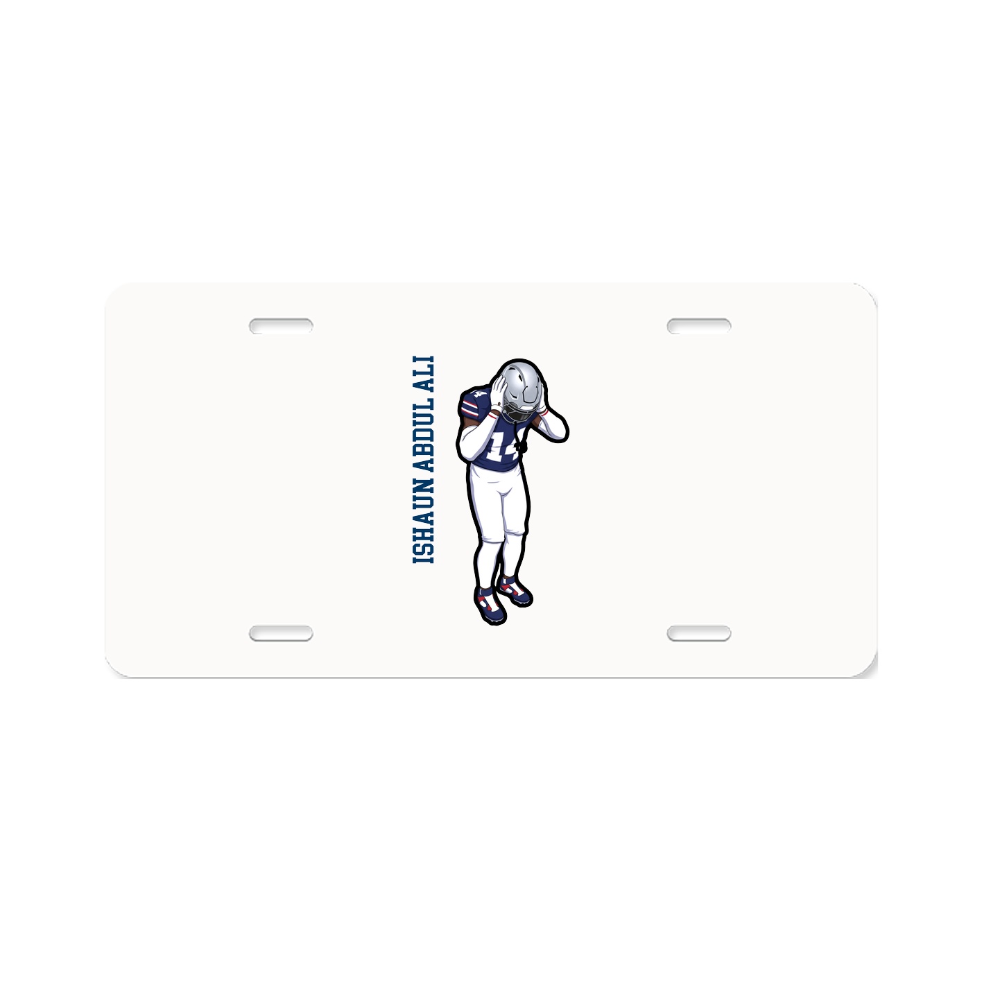 License Plate — Name Vertical in Classic
