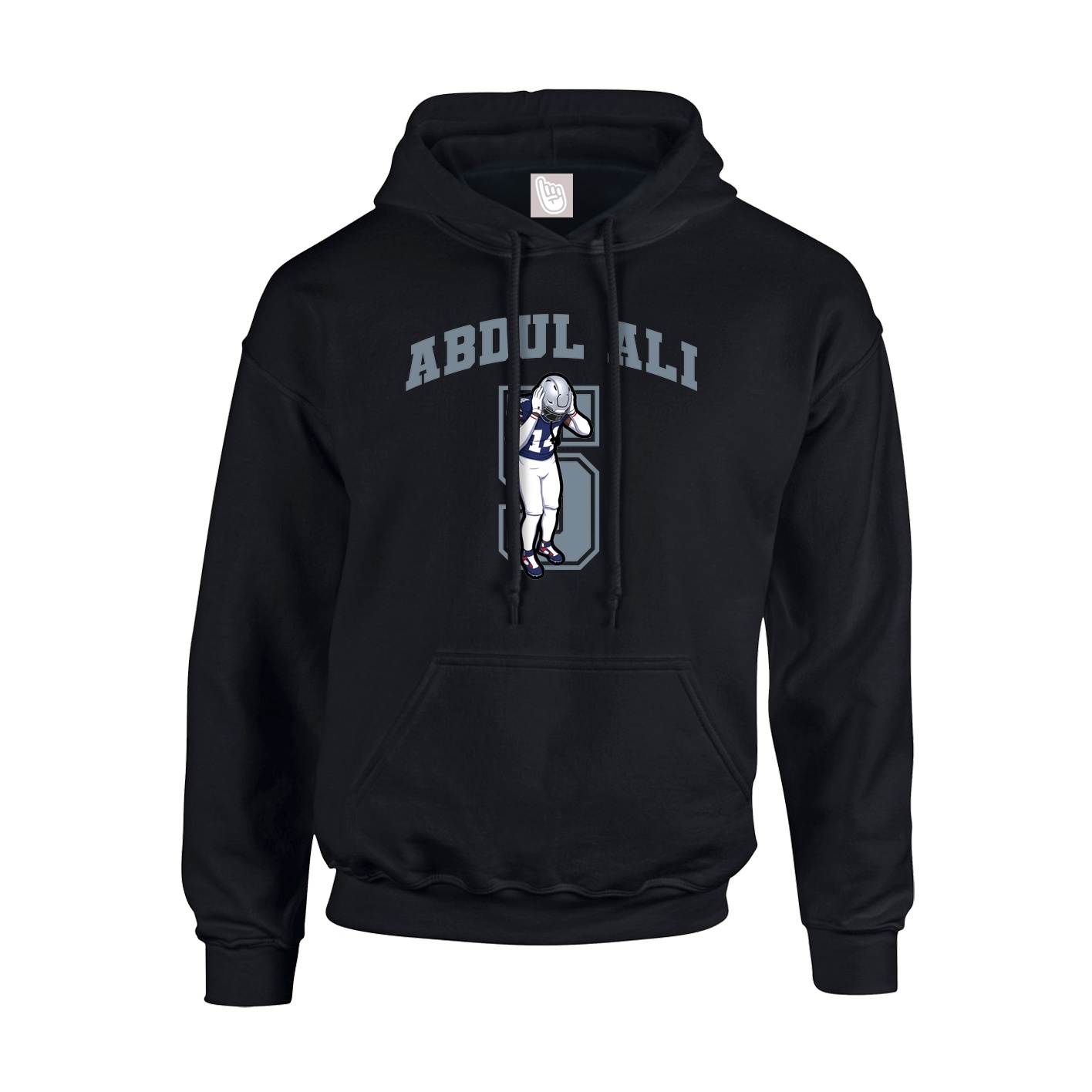 Youth Hoodie — Number in Black