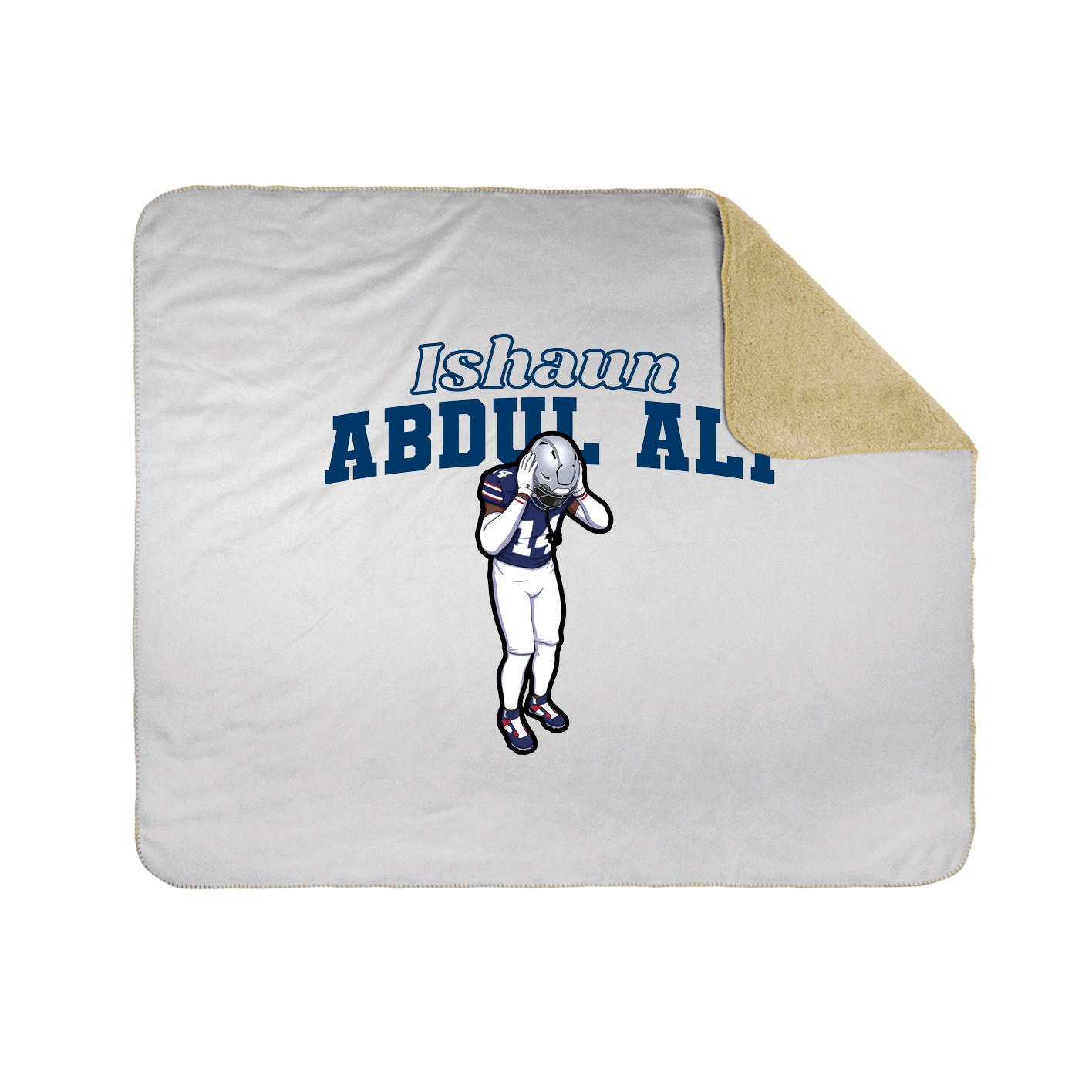 Throw Blanket — Name Arch in White