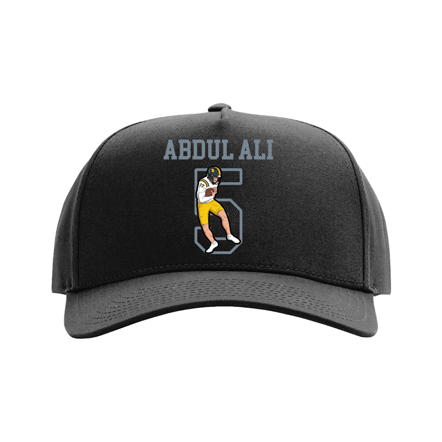 Full Fabric Five-Panel Champ Cap — Shirsey in Black