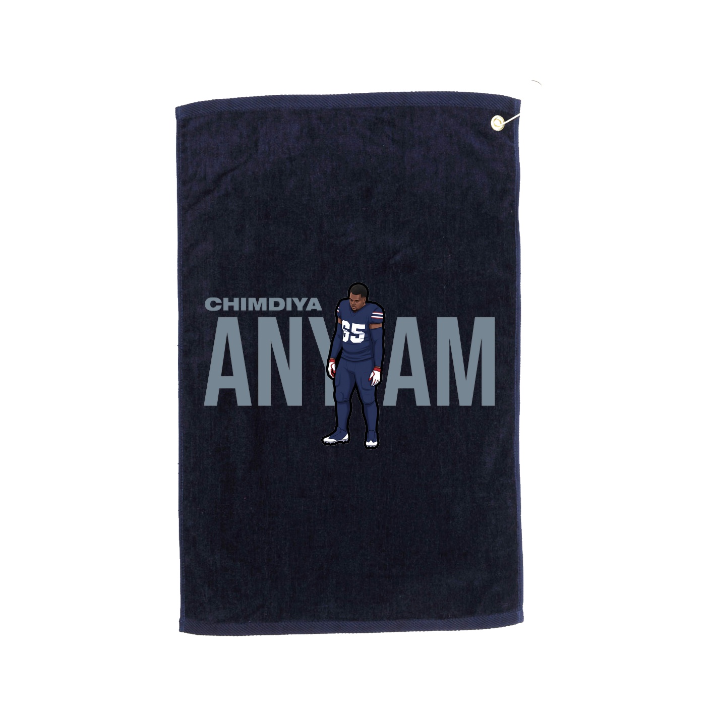 Golf Towel — Player Name in Navy