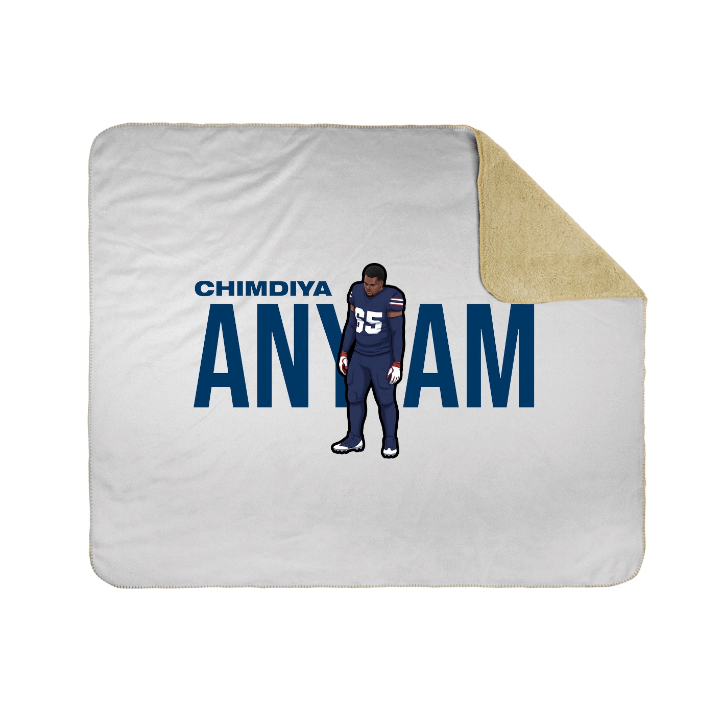 Throw Blanket — Player Name in White