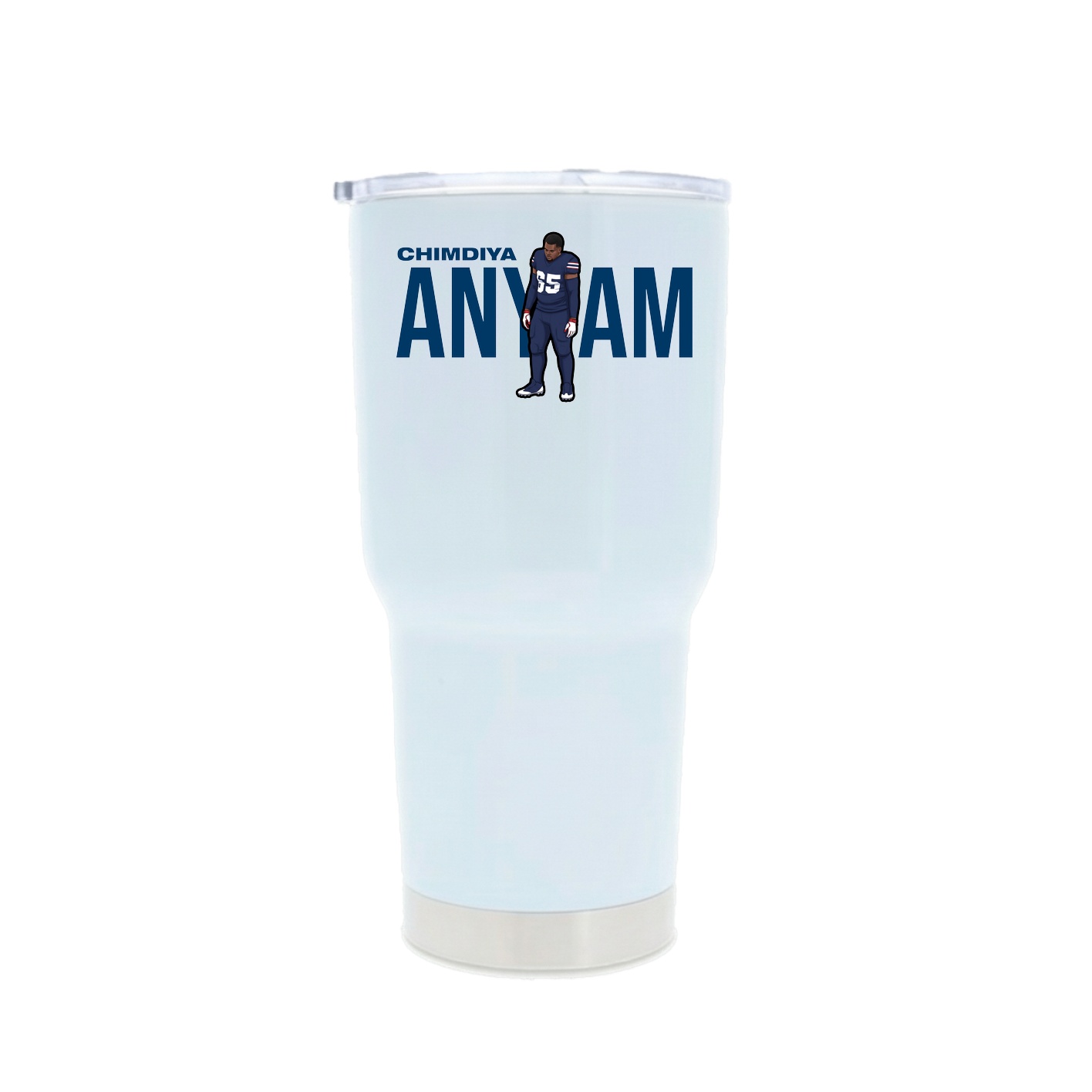 30oz Stainless Steel Tumbler — Player Name in White