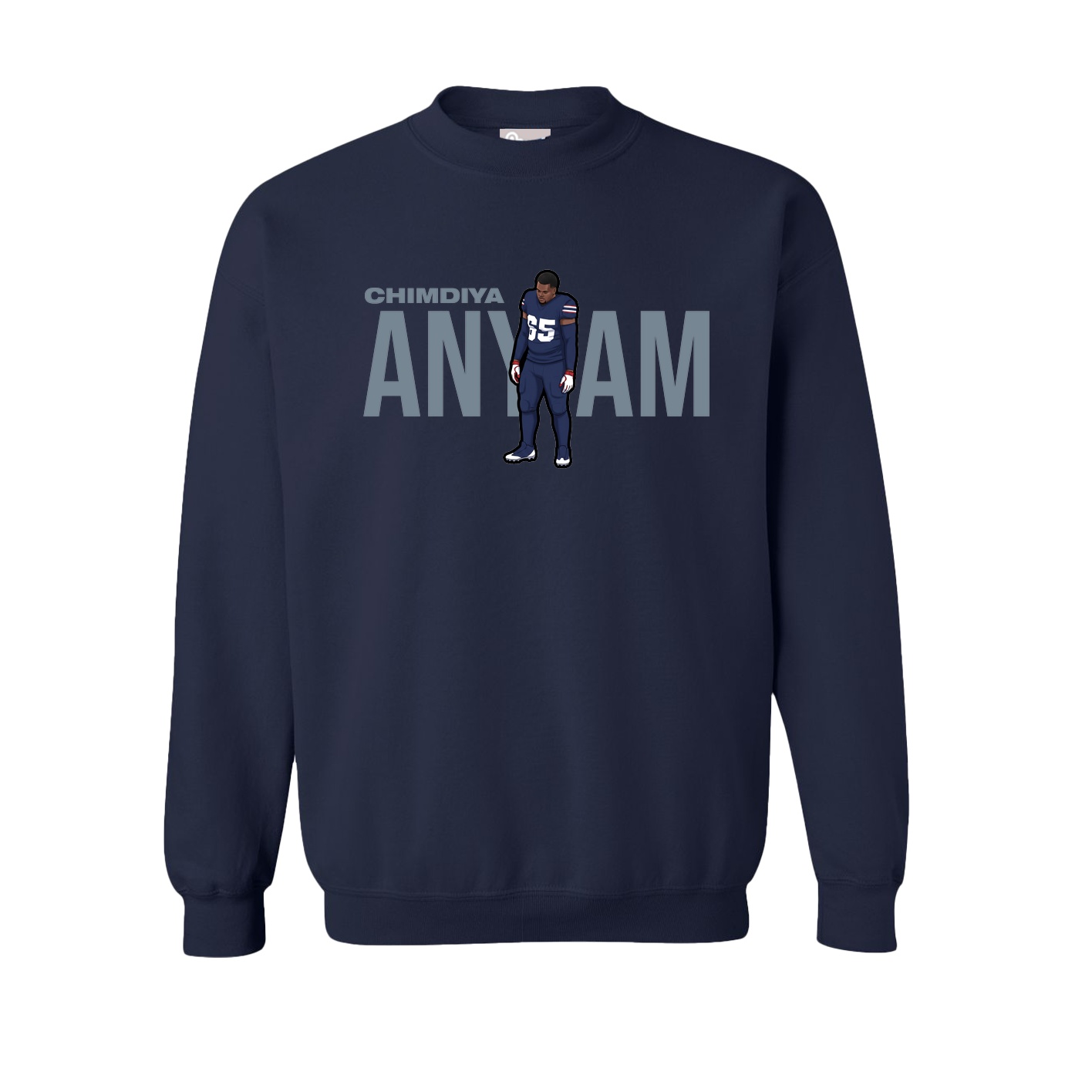 Fleece Crew — Player Name in Navy