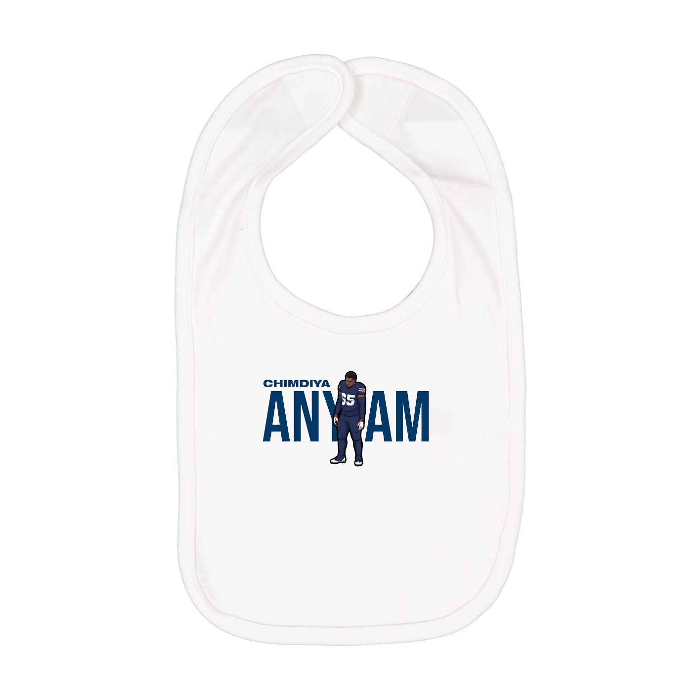 Infant Bib — Player Name in White