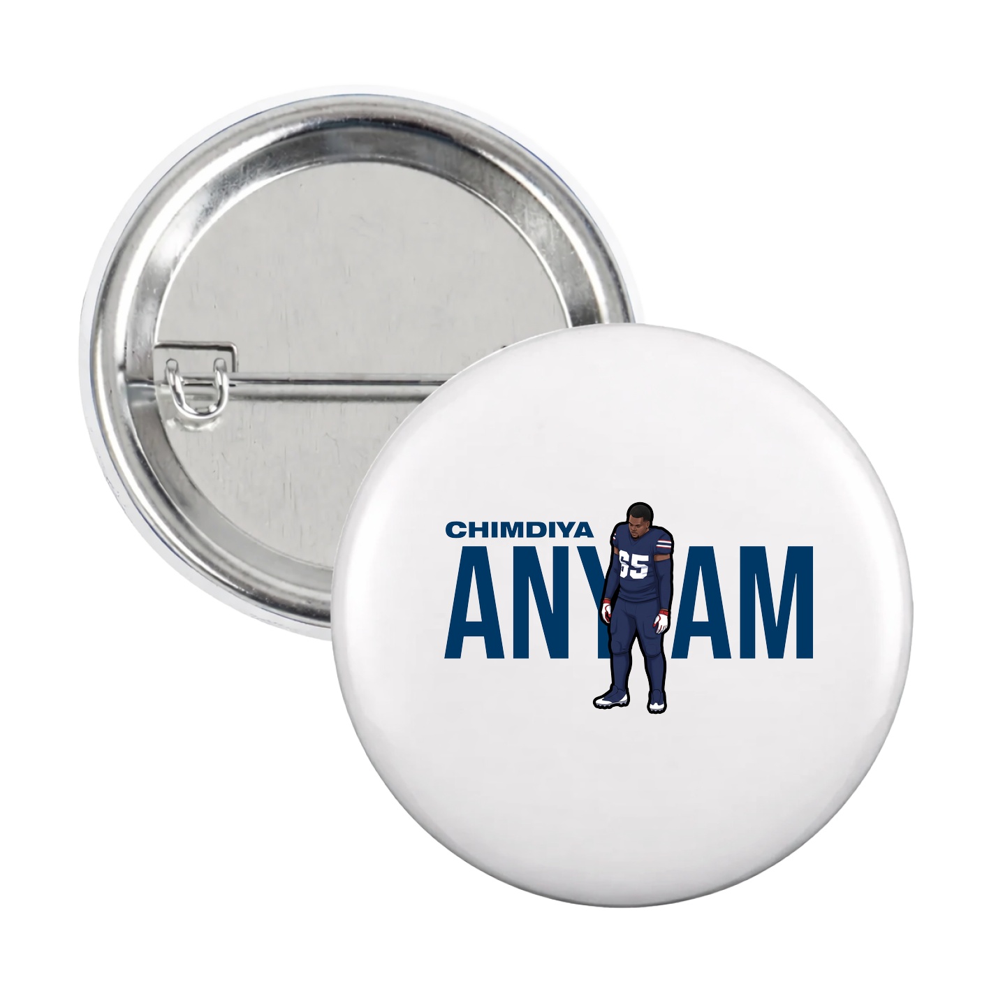 Game Day Button — Player Name in White