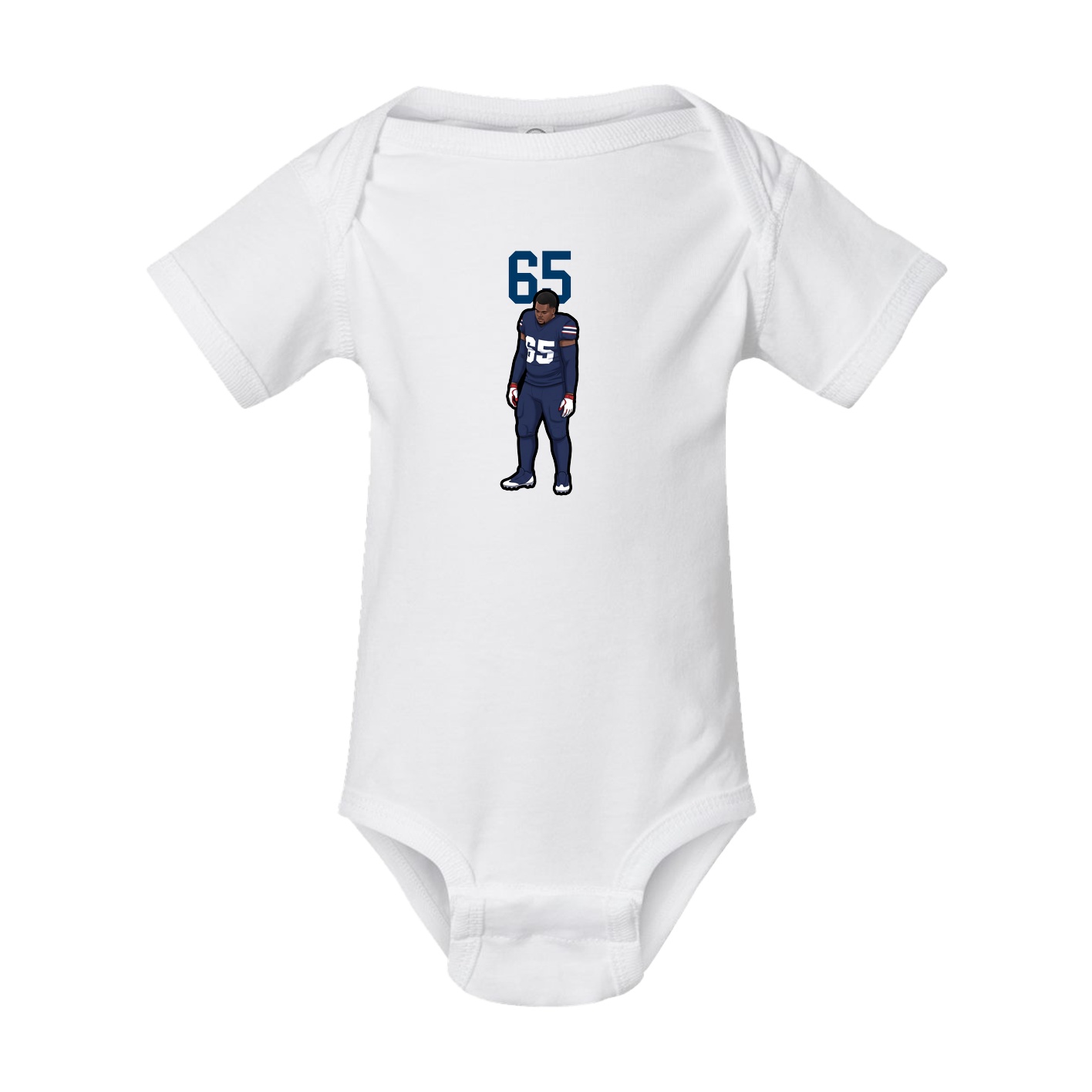 Baby Onesie — Number Top in White