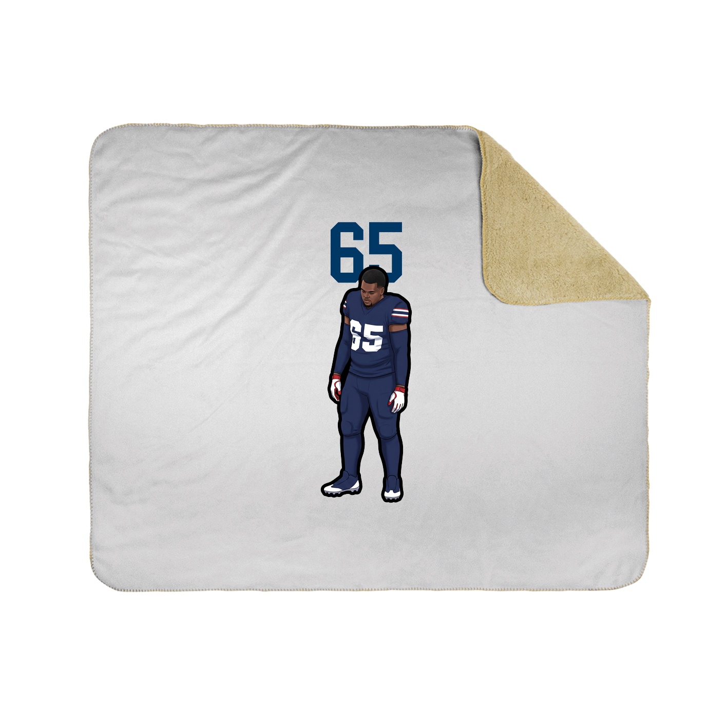 Throw Blanket — Number Top in White
