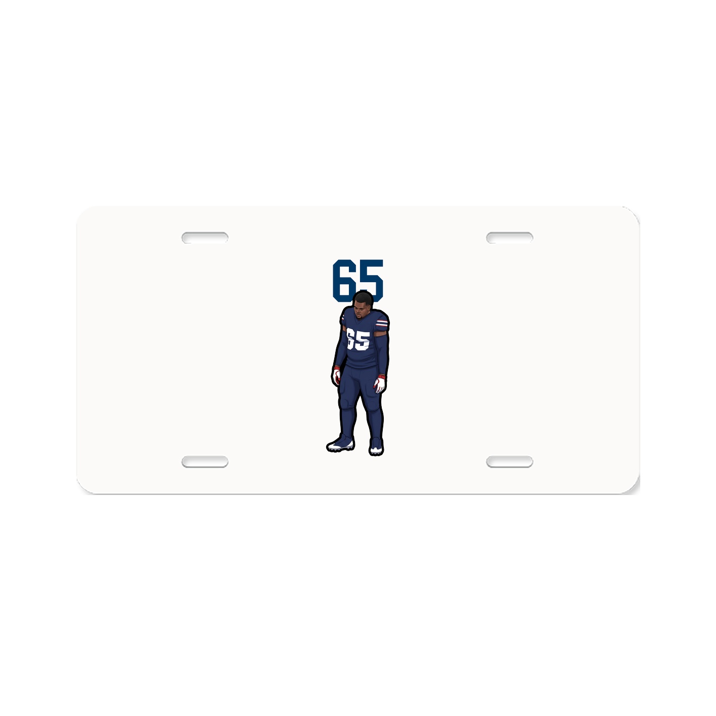 License Plate — Number Top in Classic