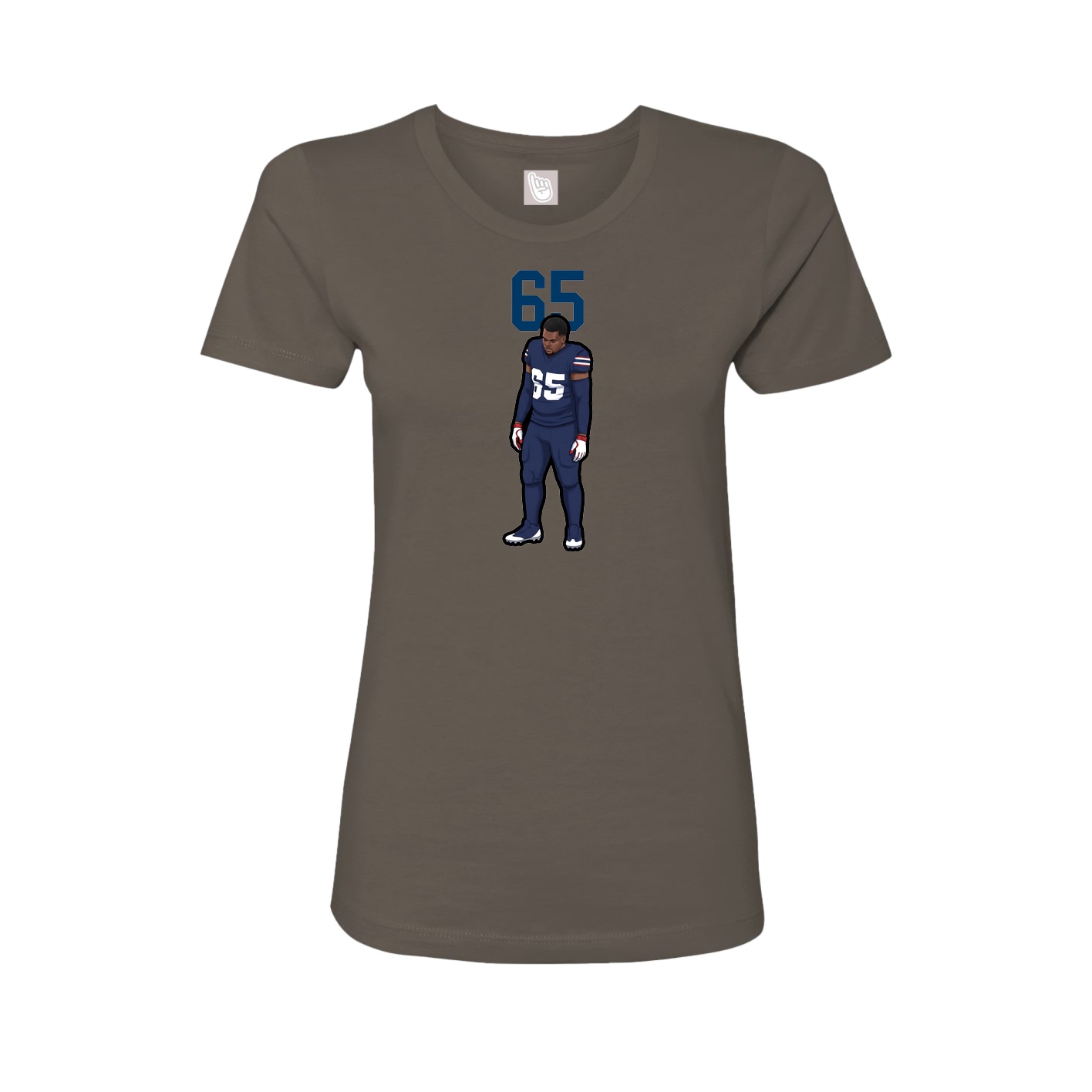 Womens Tee — Number Top in Grey