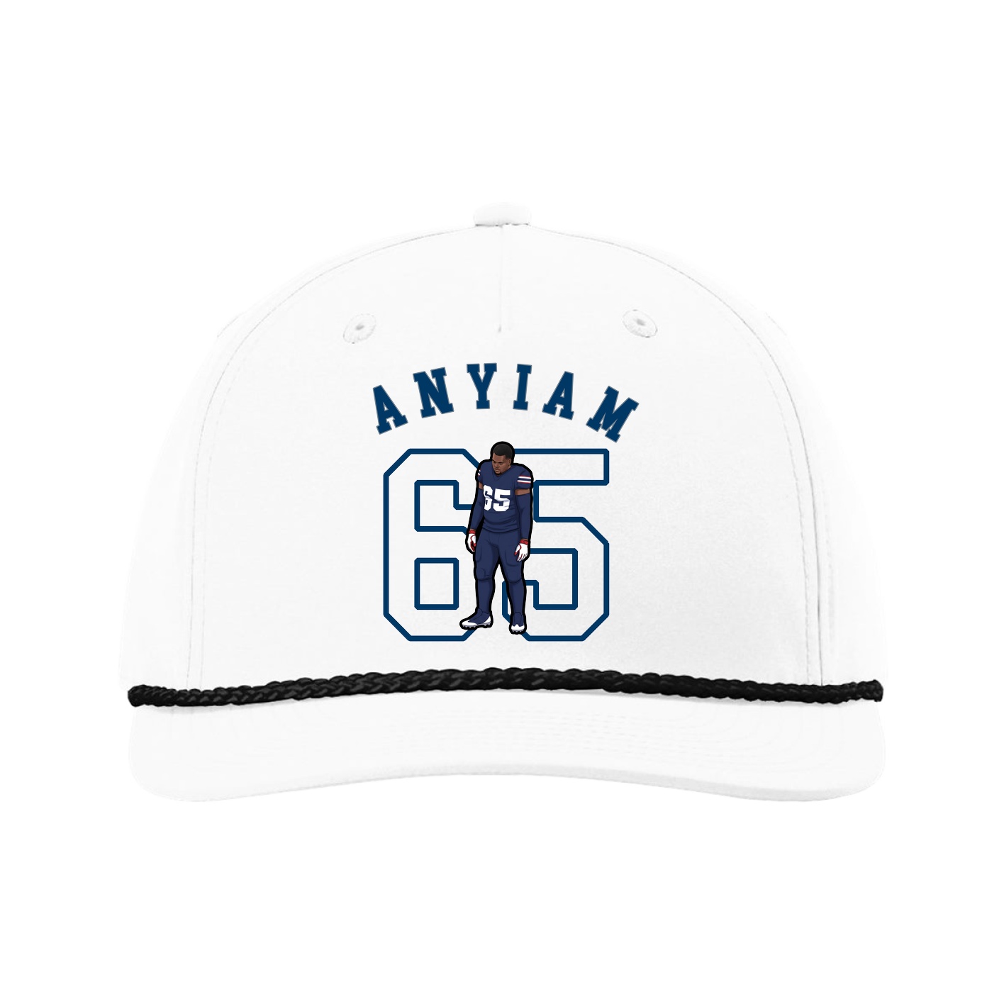 Five-Panel Classic Rope Cap — Shirsey Arch in White