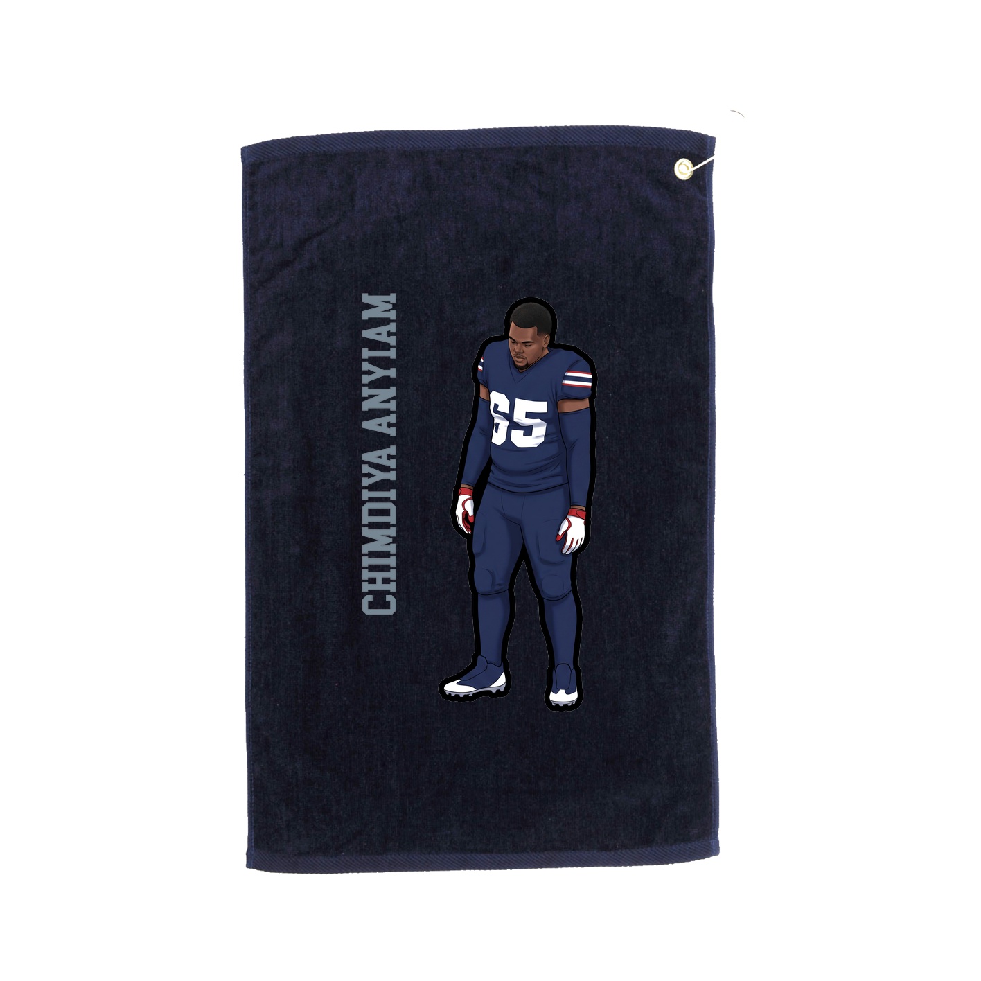 Golf Towel — Name Vertical in Navy