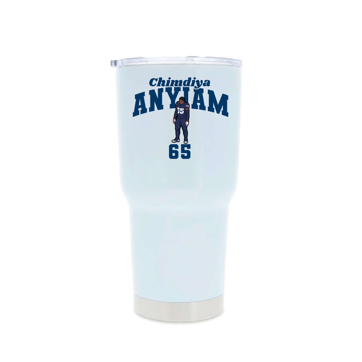 30oz Stainless Steel Tumbler — Signature Arch in White