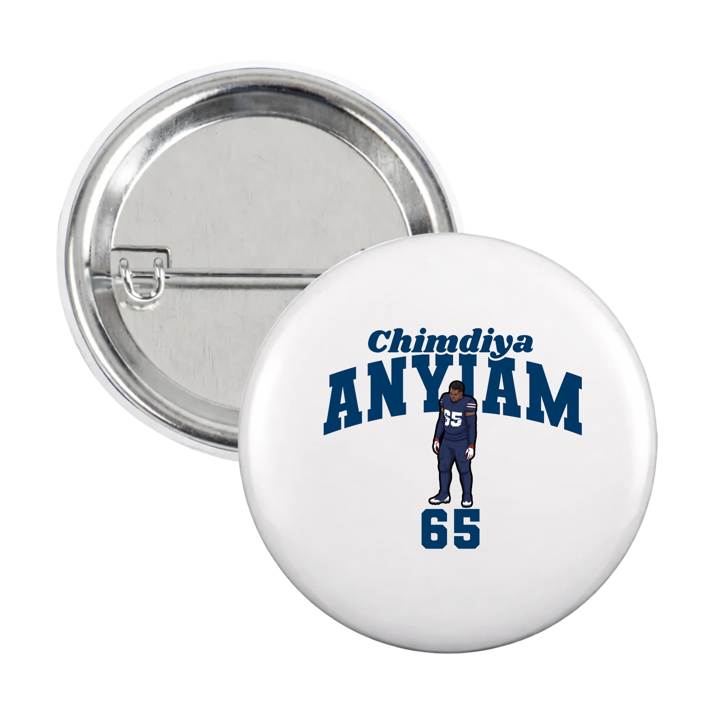 Game Day Button — Signature Arch in White