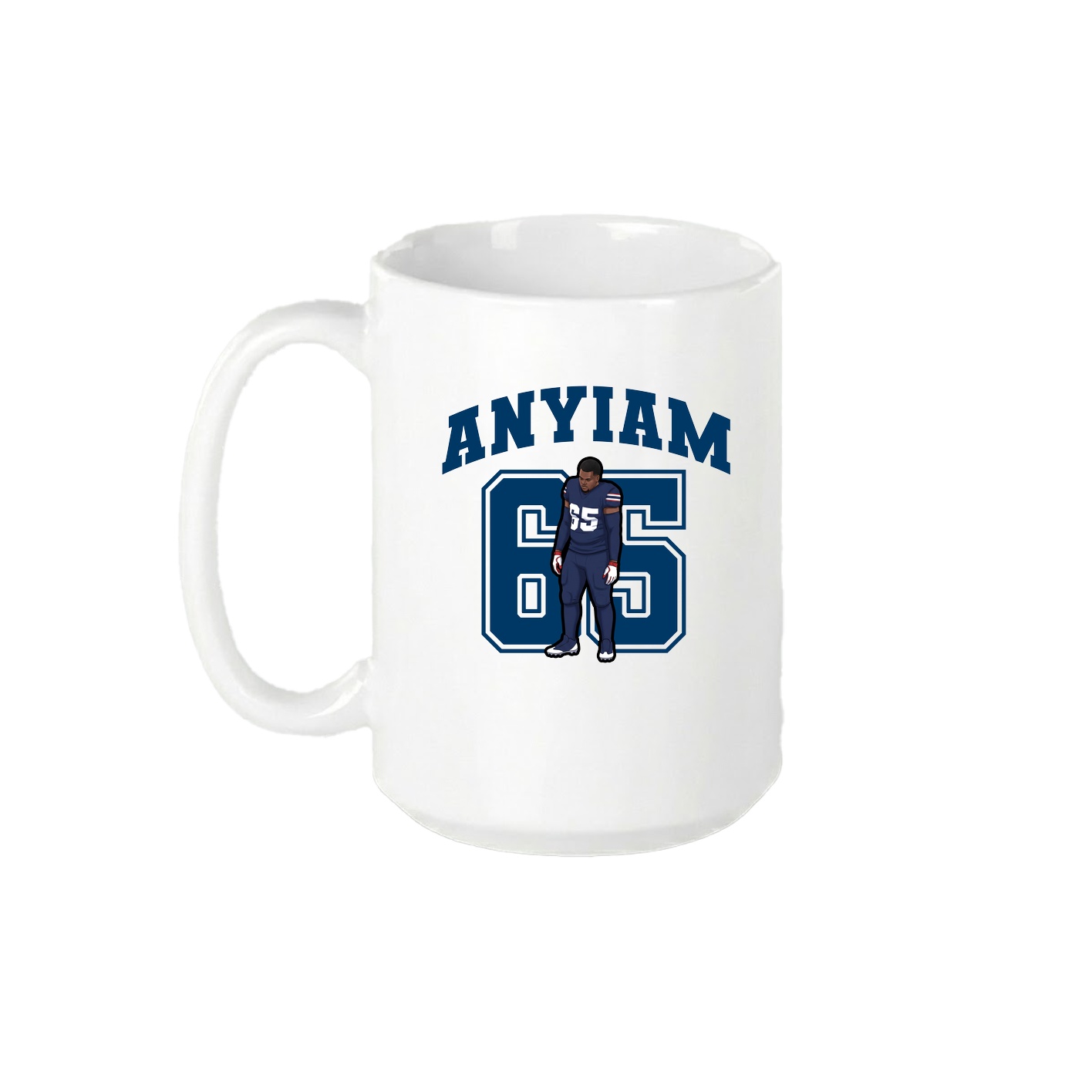 15oz Coffee Mug — Number in White