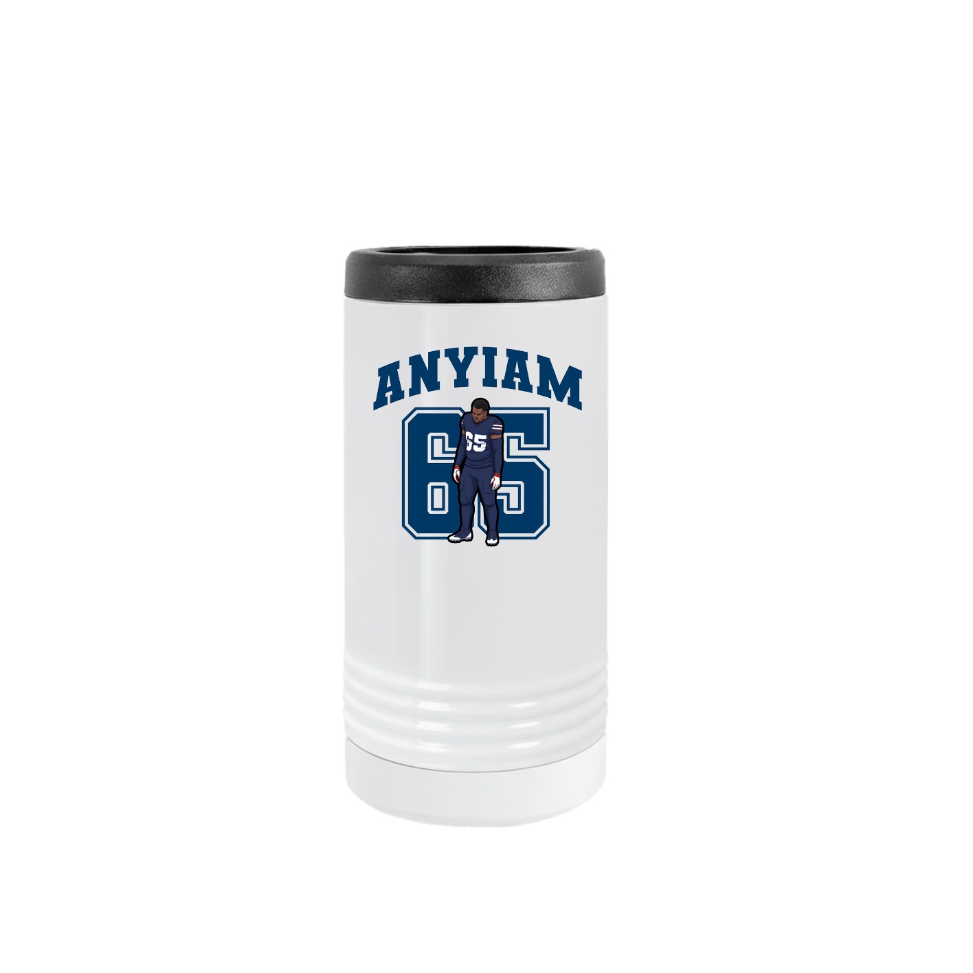 Slim Beverage Holder — Number in White