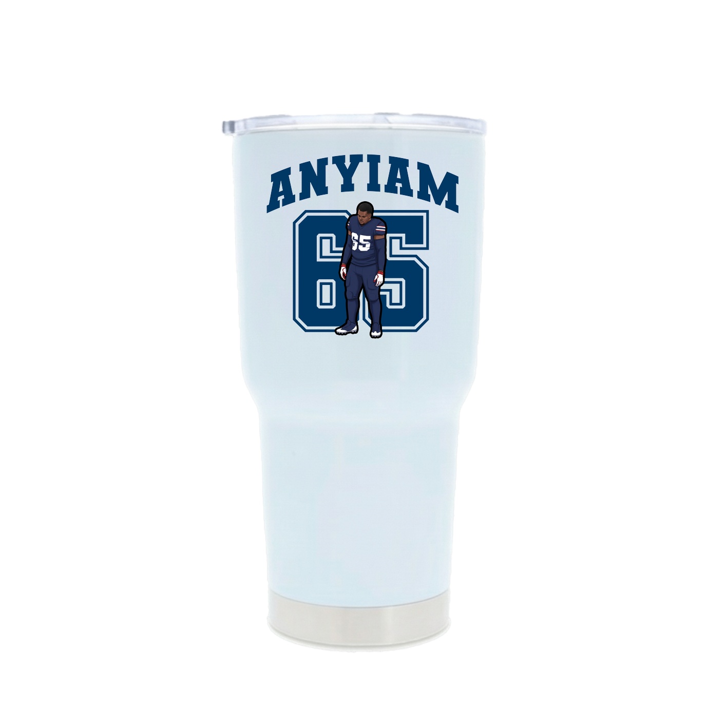 30oz Stainless Steel Tumbler — Number in White