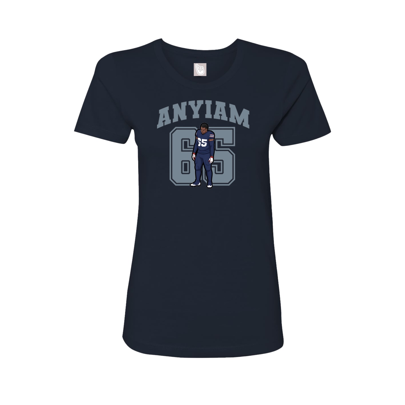Womens Tee — Number in Navy