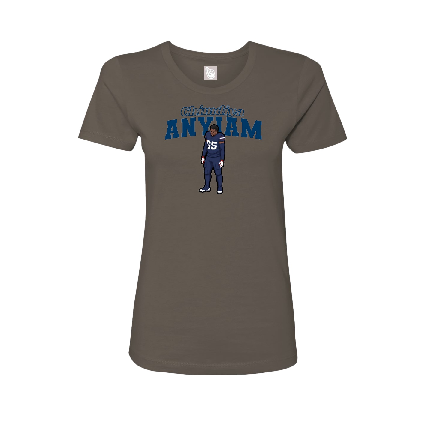 Womens Tee — Name Arch in Grey