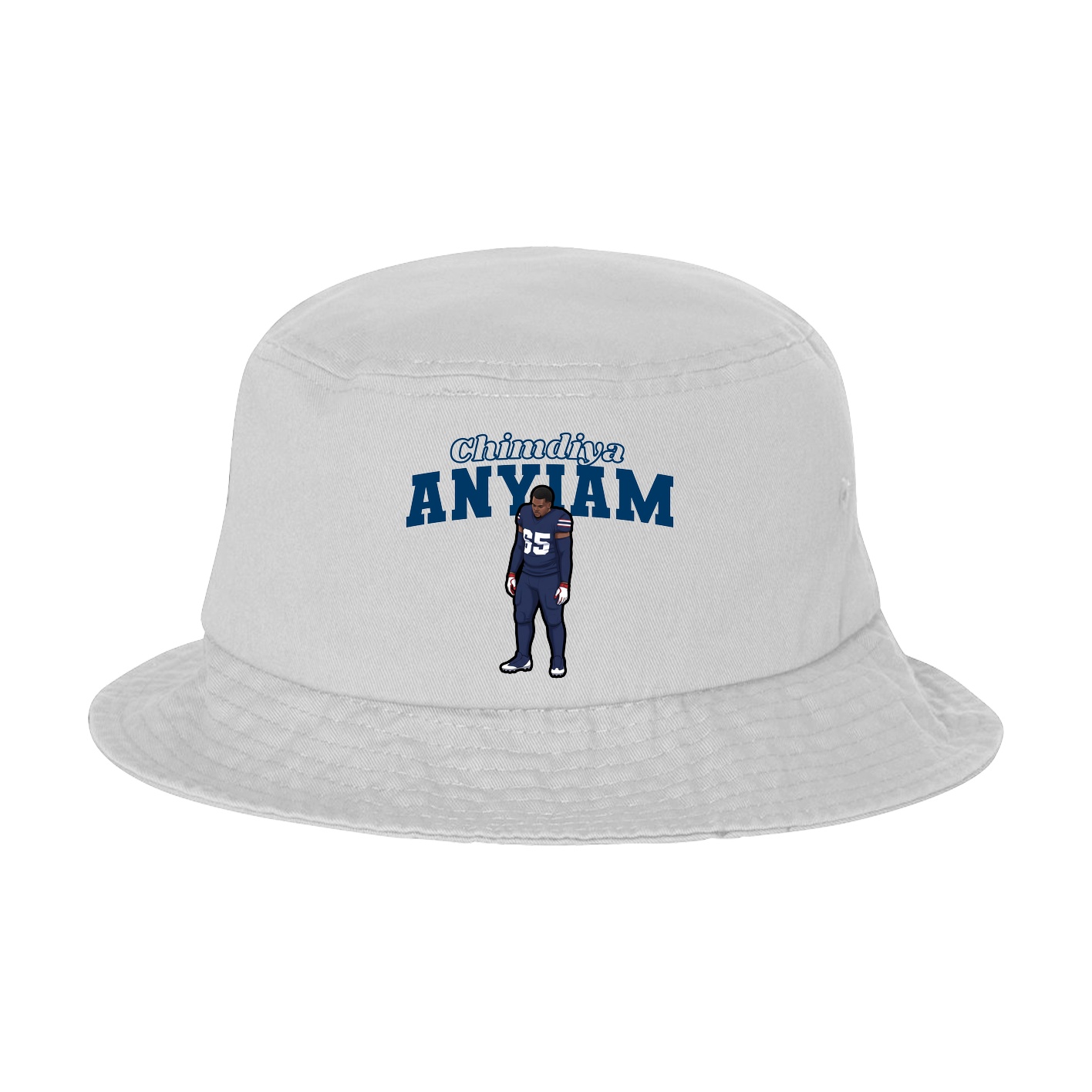 Bucket Cap — Name Arch in White