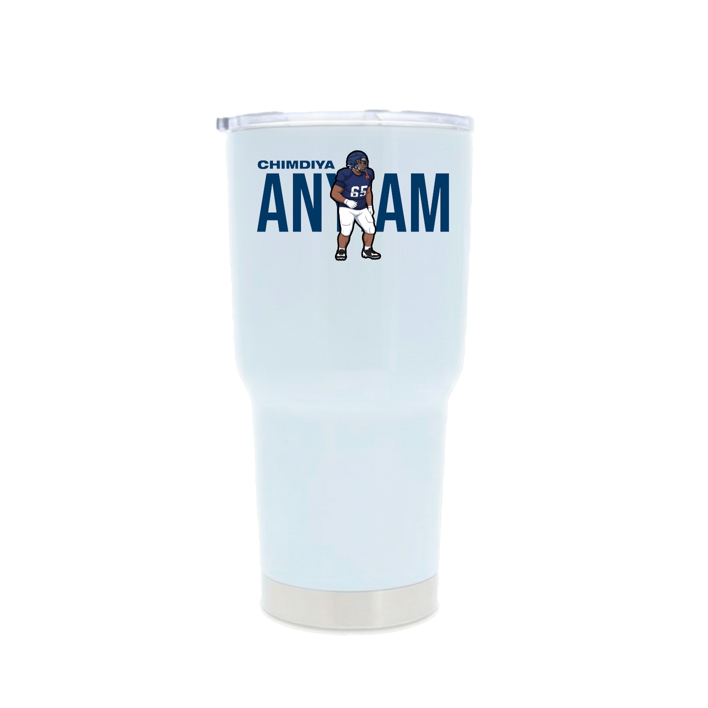 30oz Stainless Steel Tumbler — Player Name in White
