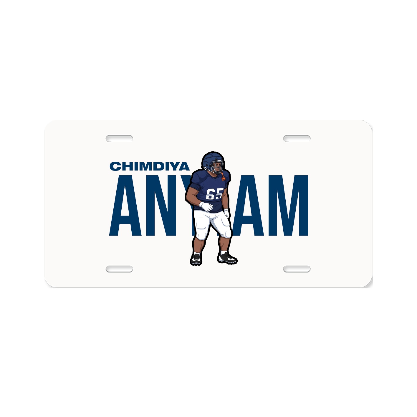 License Plate — Player Name in Classic