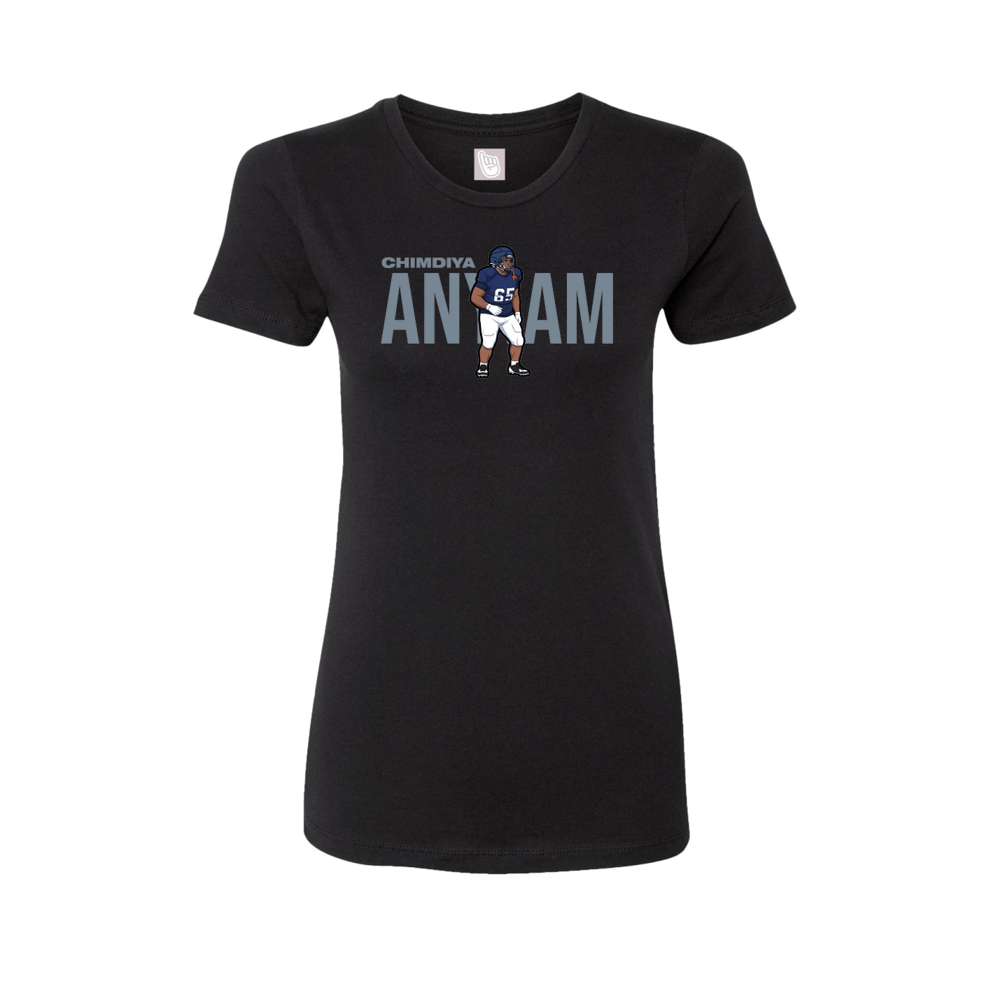 Fitted Women's Tee — Player Name in Black