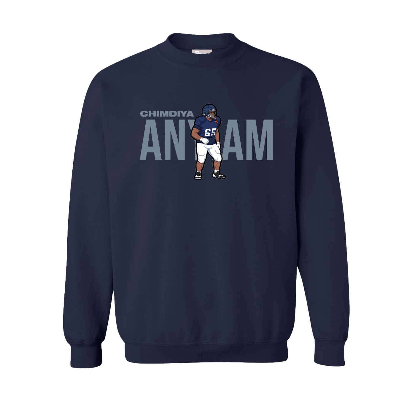 Fleece Crew — Player Name in Navy