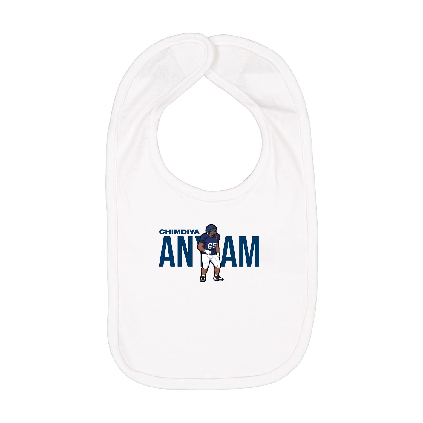 Infant Bib — Player Name in White