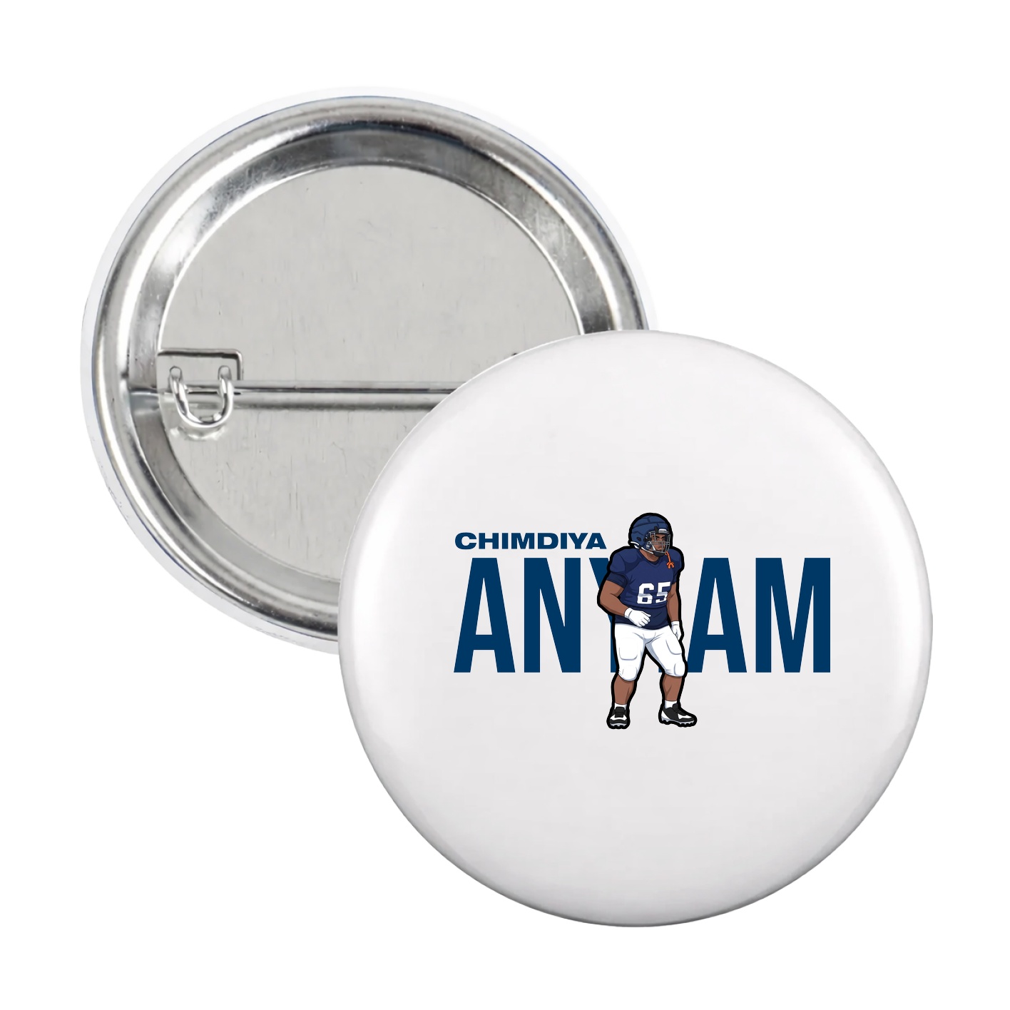 Game Day Button — Player Name in White