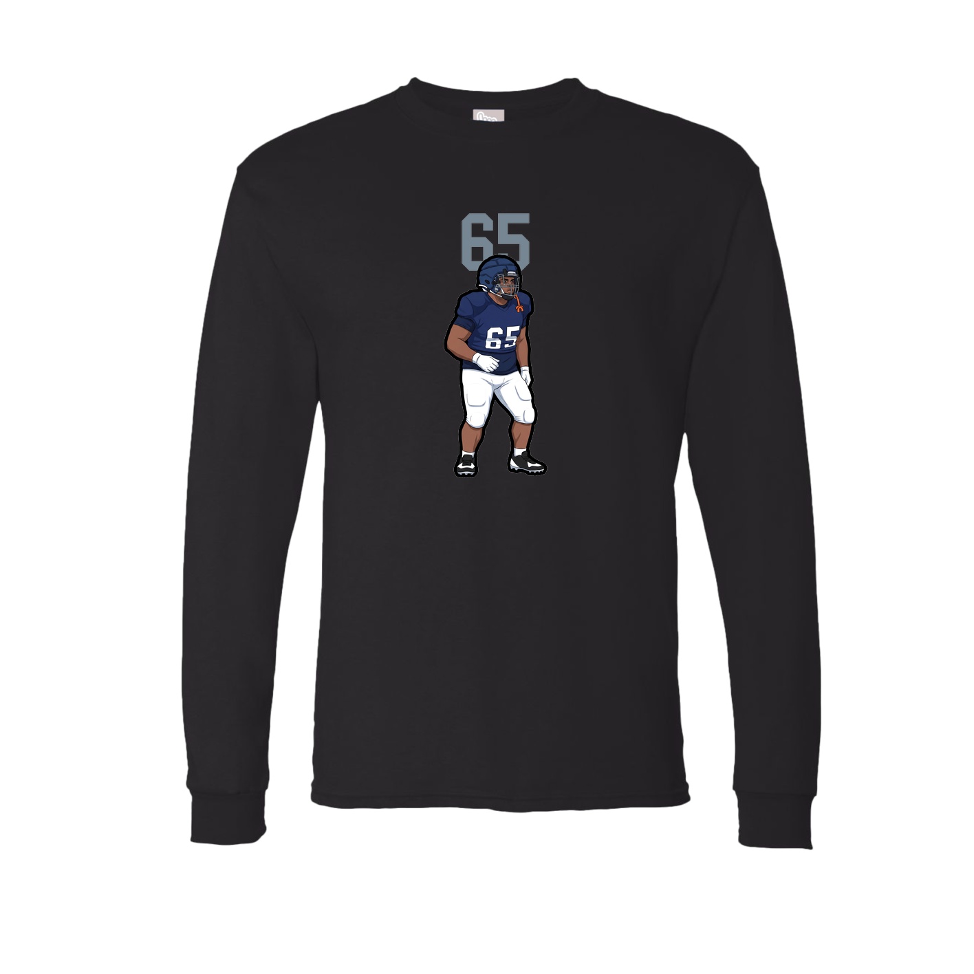 Long Sleeve Tee — Number Top in Black