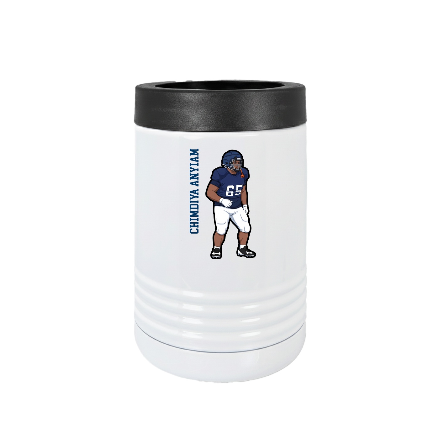 Beverage Holder — Name Vertical in White