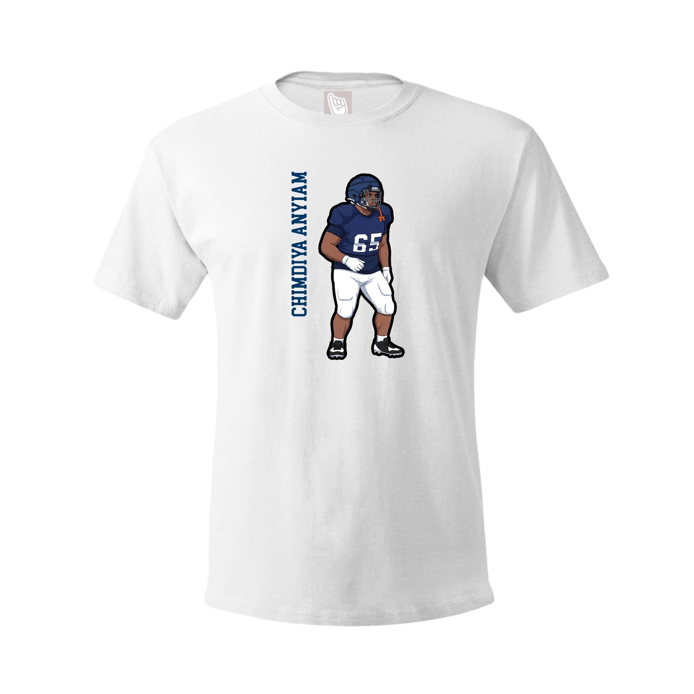 Tee — Name Vertical in White
