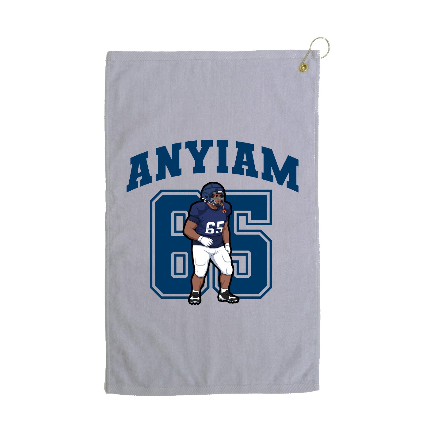 Golf Towel — Number in Grey