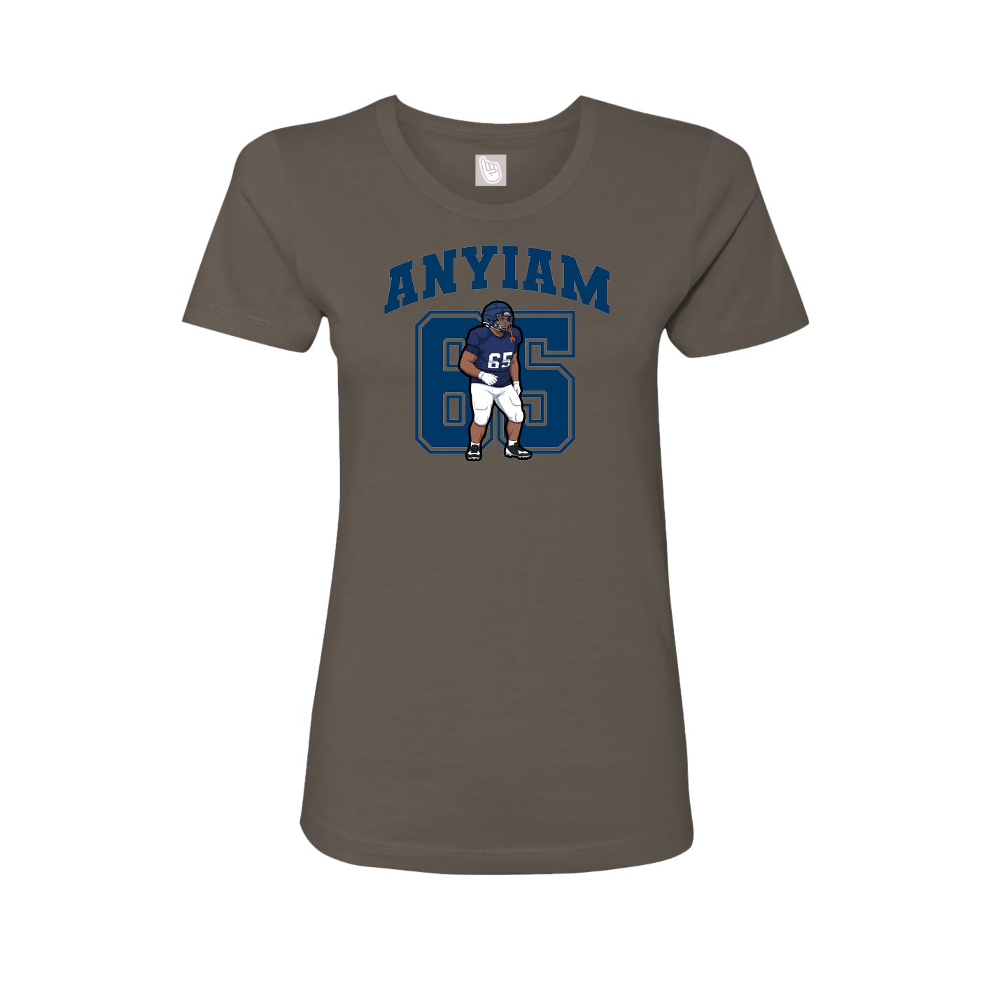 Fitted Women's Tee — Number in Grey