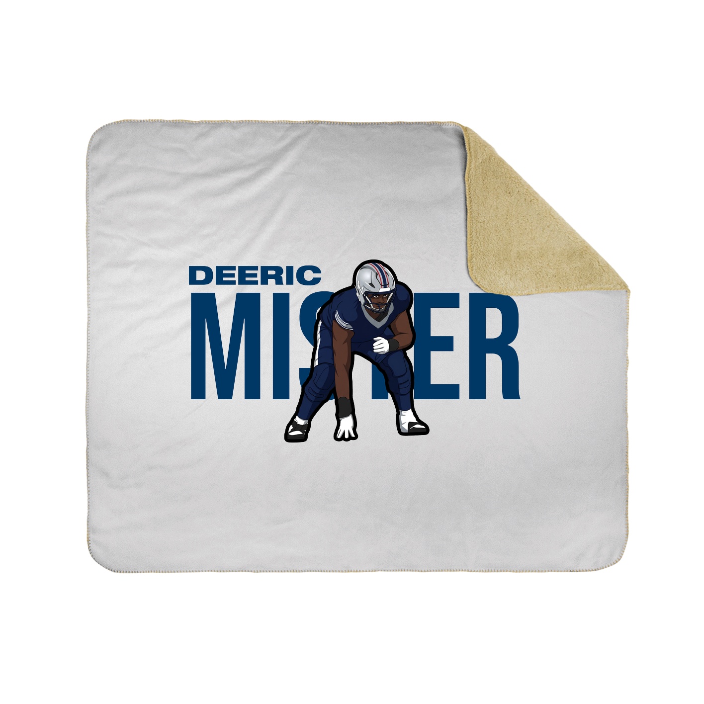 Throw Blanket — Player Name in White