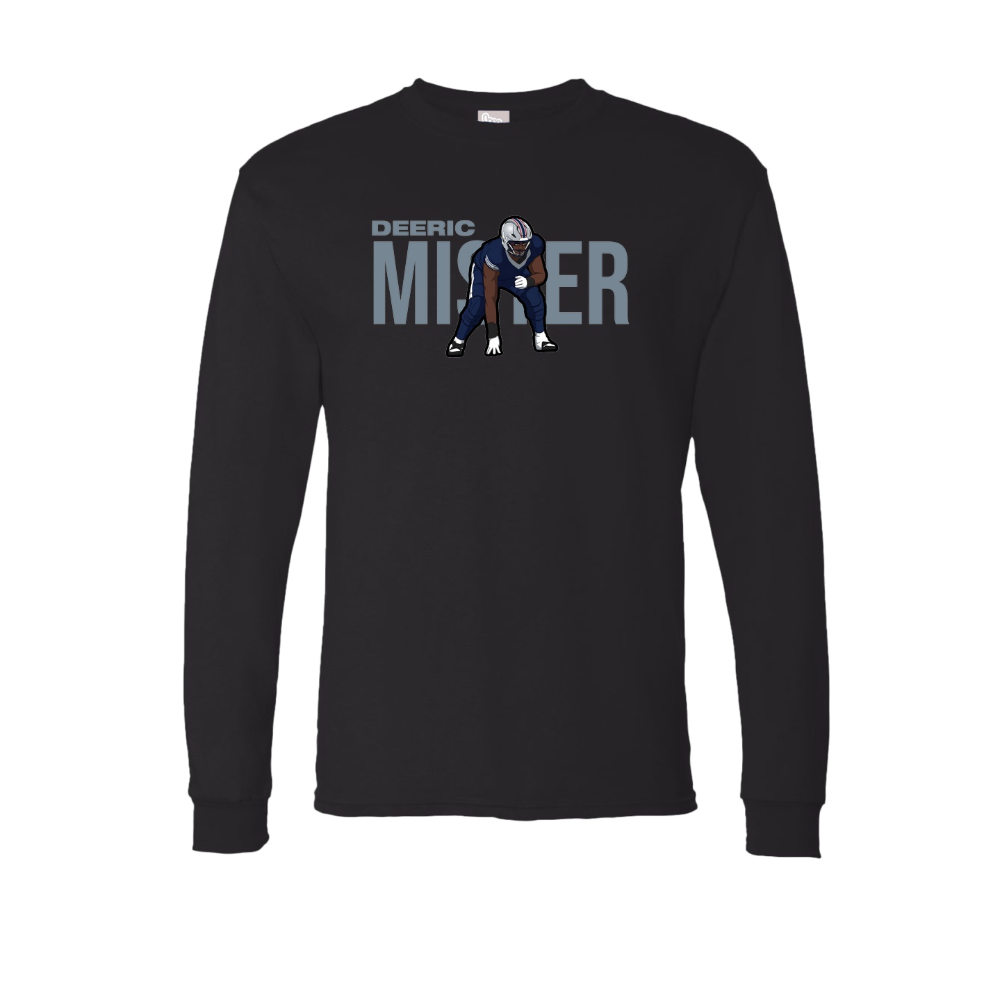 Long Sleeve Tee — Player Name in Black