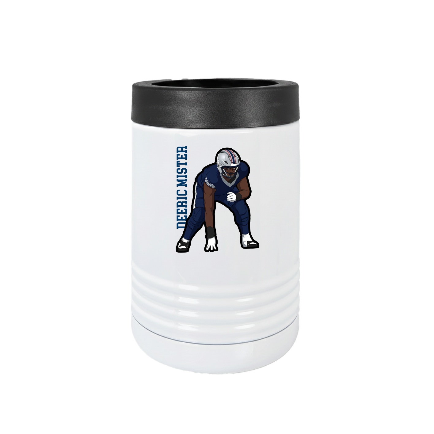 Beverage Holder — Name Vertical in White