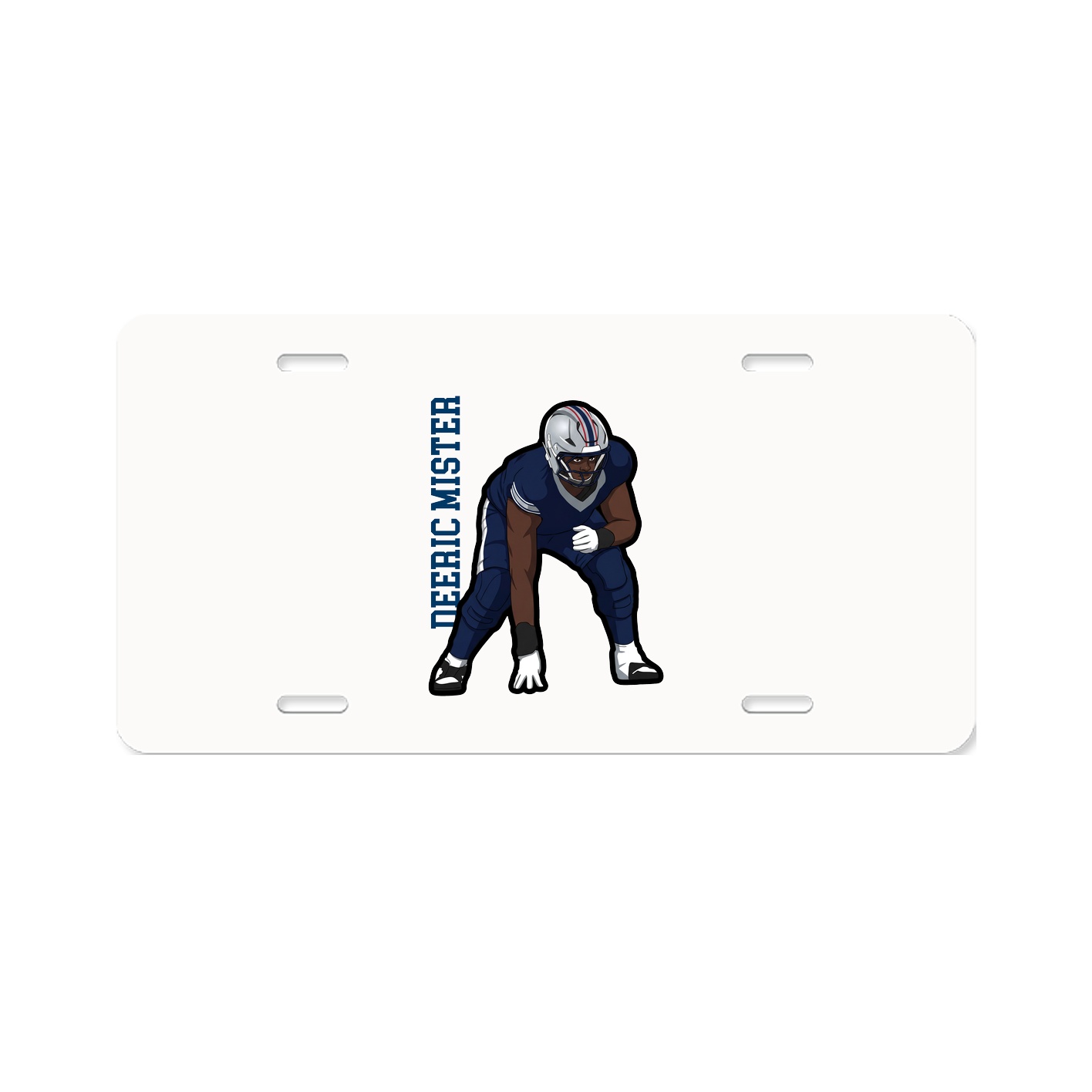 License Plate — Name Vertical in Classic