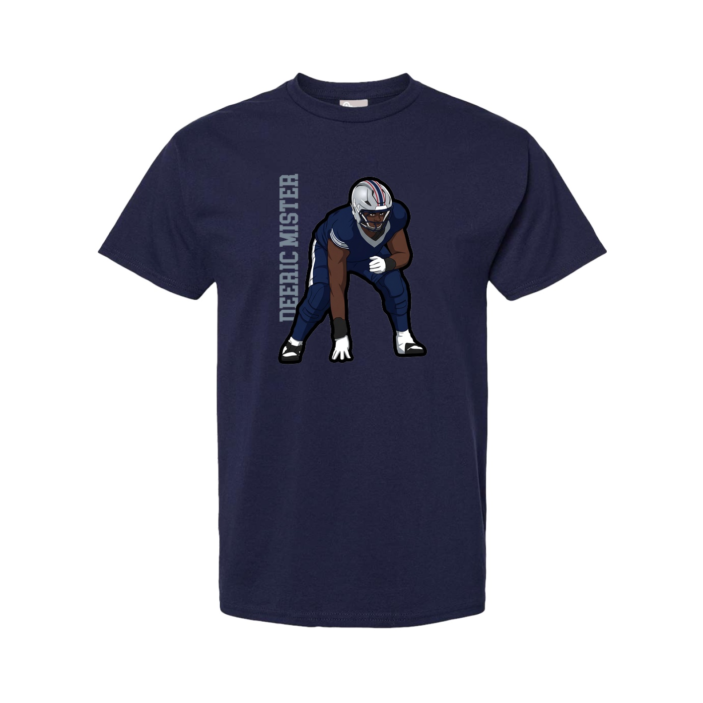 Tee — Name Vertical in Navy