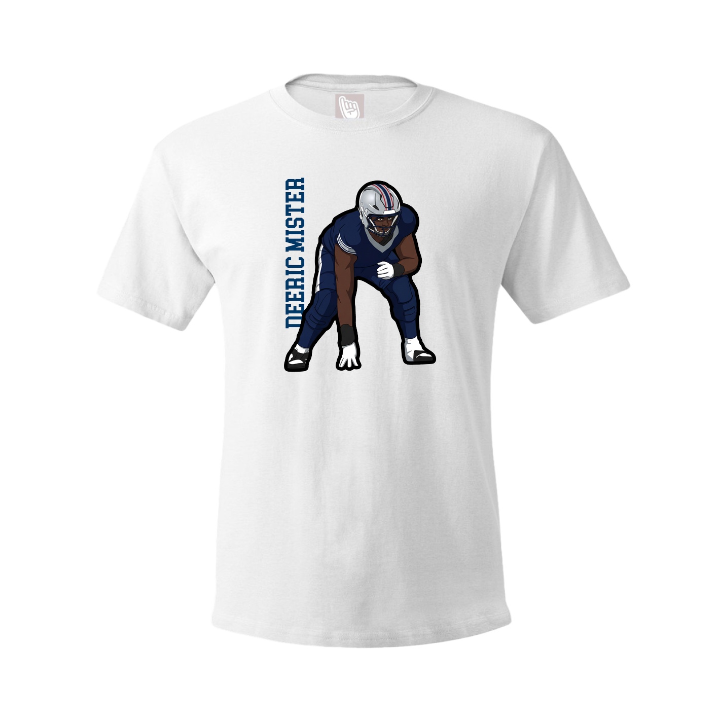 Youth Tee — Name Vertical in White