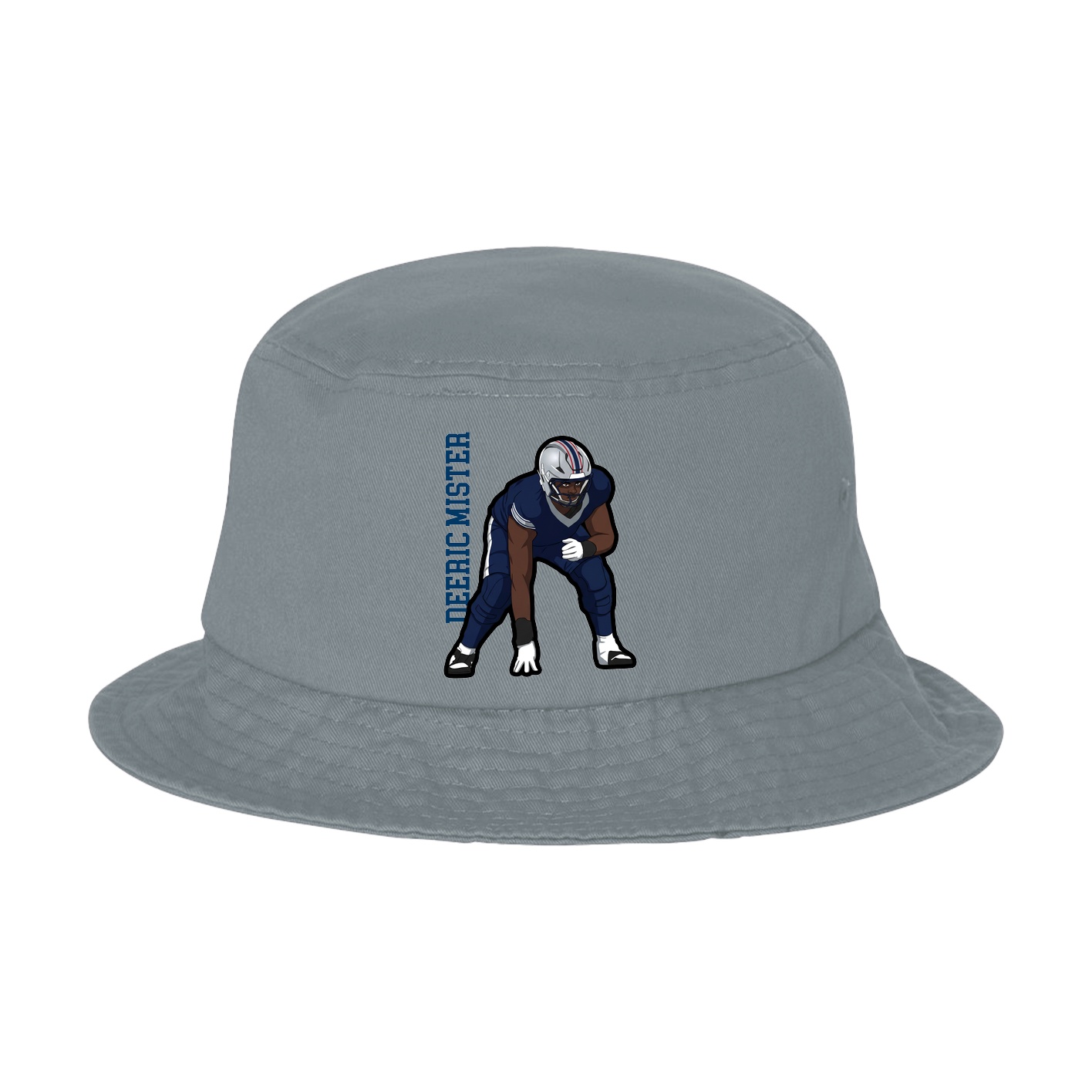 Bucket Cap — Name Vertical in Grey